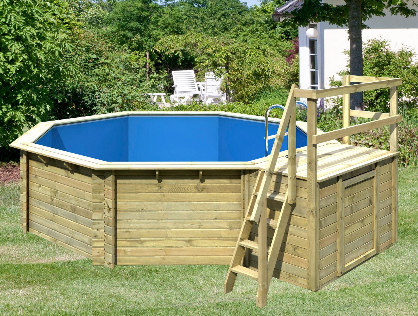Karibu Achteckpool TOSCANA Set B ØxH: günstig online kaufen