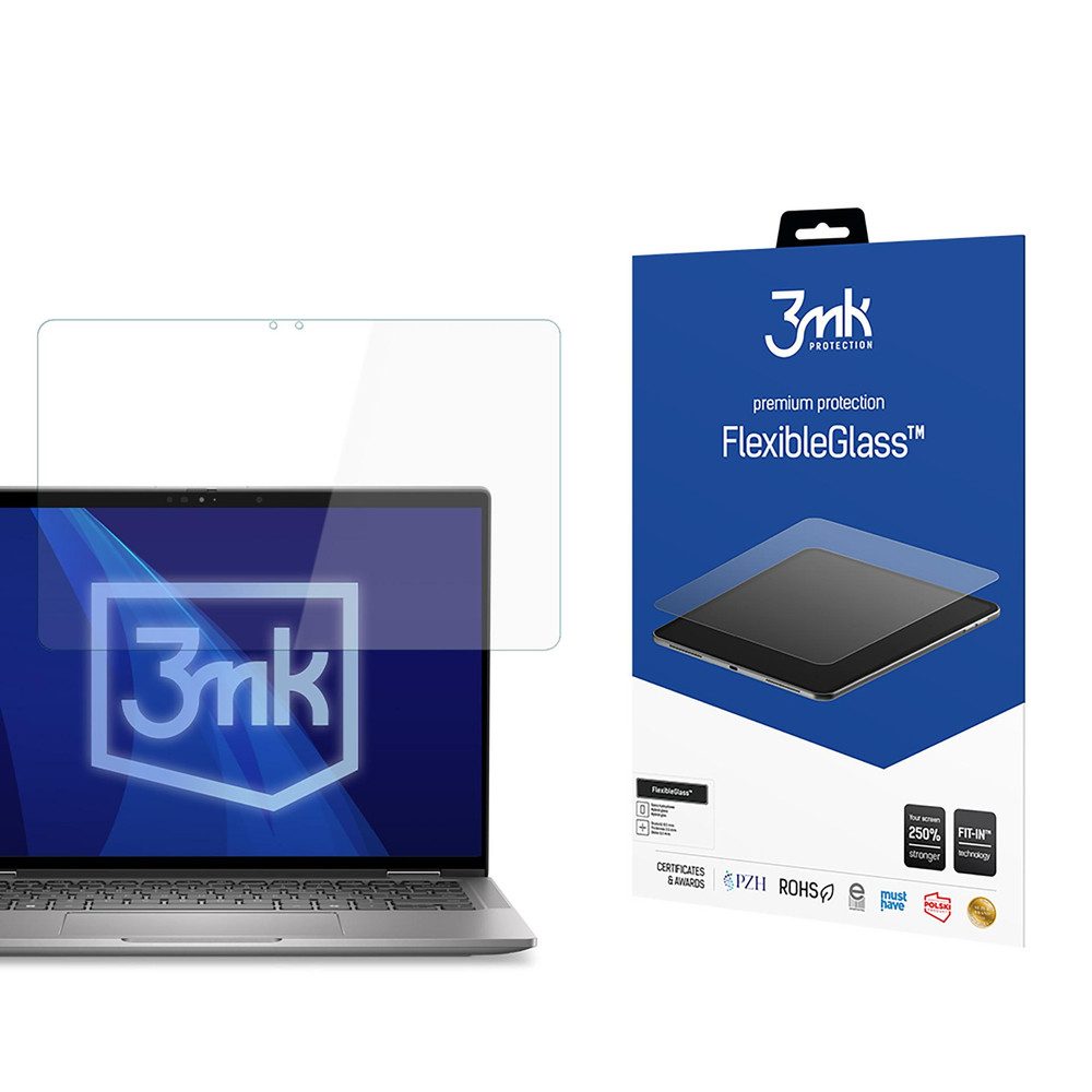 3MK Displayschutzglas Notebook Displayschutzglas für Dell Latitude 7350, Spar-Set, 1 Stück, Kratzfest, antibakteriell, extra dünn, stoßfest