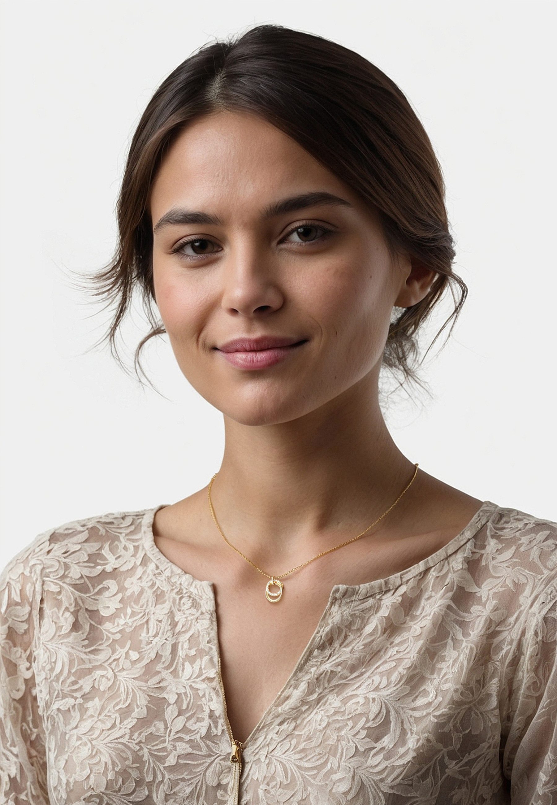 Sofia Milani Kette mit Anhänger Kreis, 925 Silber Damen Schmuck - N0759 günstig online kaufen