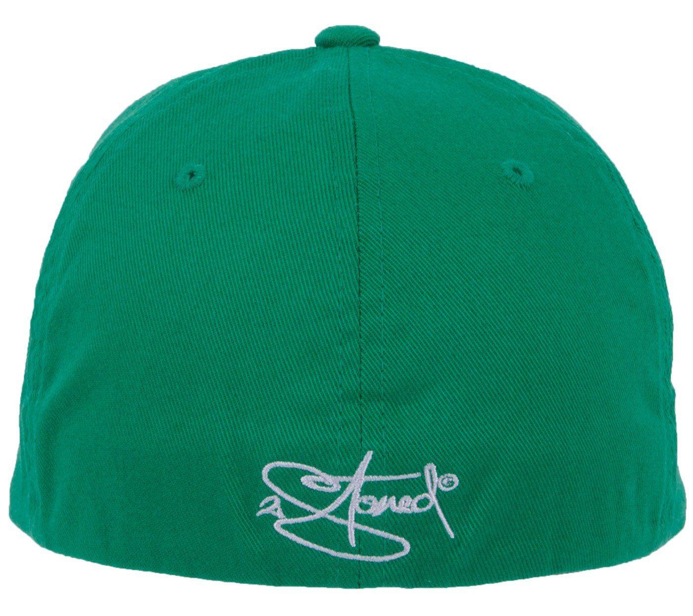 2Stoned Baseball Cap Profil verstärkte Herren Damen, Green mit Logo mittleres Pepper Flexfit für geschlossen, Kinder Cap Stick hinten und Front, Classic
