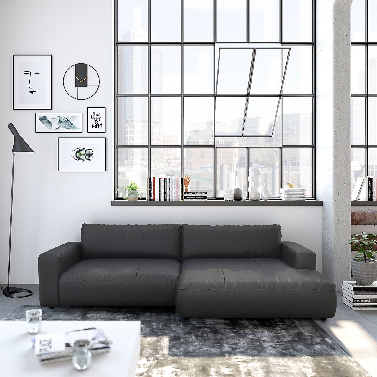 Musterring Ecksofa LUCIA zeitlos, bequem, schöne Detailverarbeitung Breite 296cm, L-Form