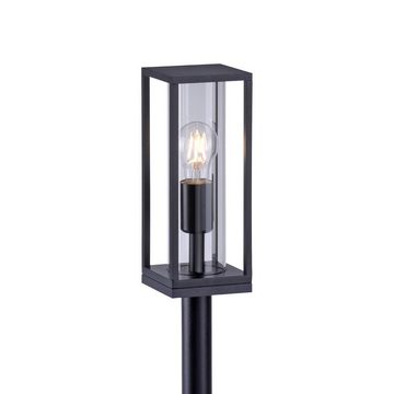 SellTec Pollerleuchte Pollerlampe Wegeleuchte EMIL, IP44 spritzwassergeschützt, 1, individuell bestückbar, anthrazit für E27 LED Filament Edison Leuchtmittel