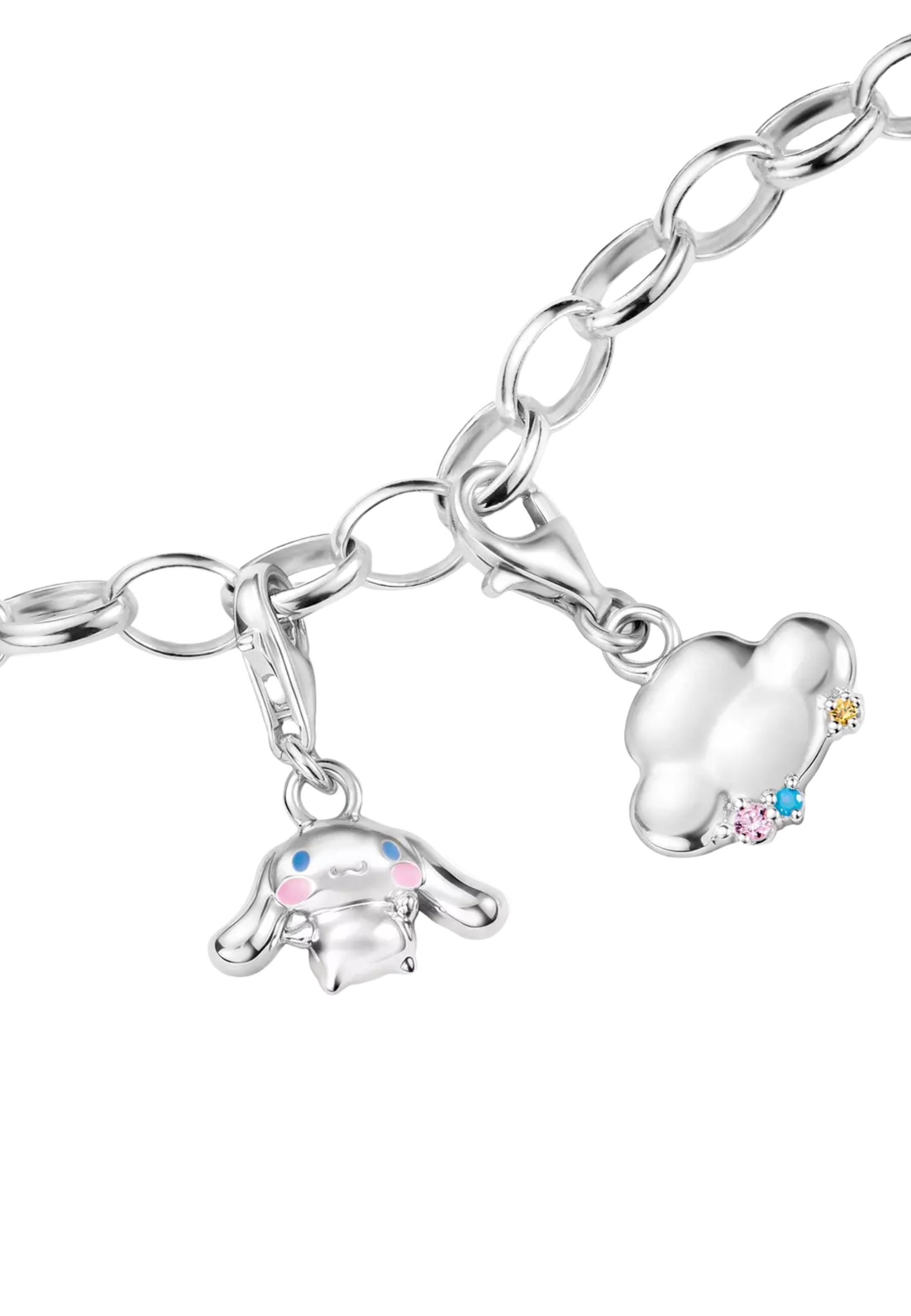 THOMAS SABO Kettenanhänger Wolken Charm-Anhänger mit bunten Regentropfen (Set) – Bild 2 von 5