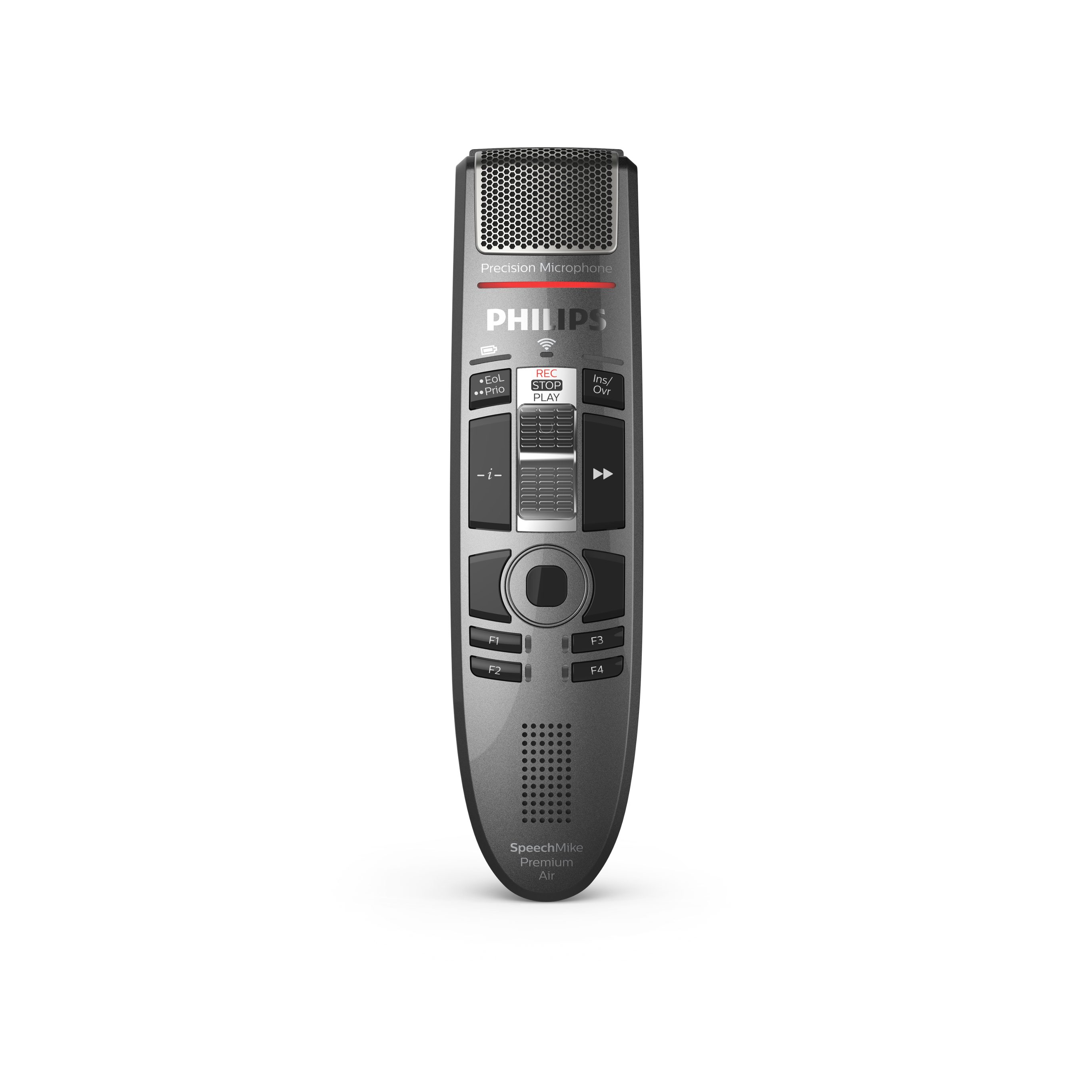 Philips SMP4010 SpeechMike Kabelloses Diktiermikrofon Digitales Diktiergerät (Schiebeschalter, Dockingstation, Touch-Sensor)