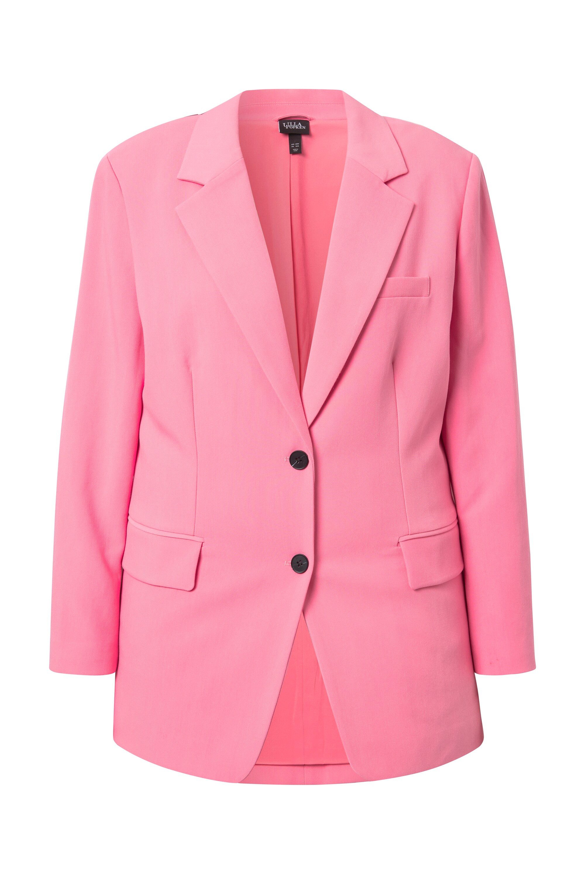 Ulla Popken Blusenblazer Blazer oversized Reverskragen Knopfverschluss