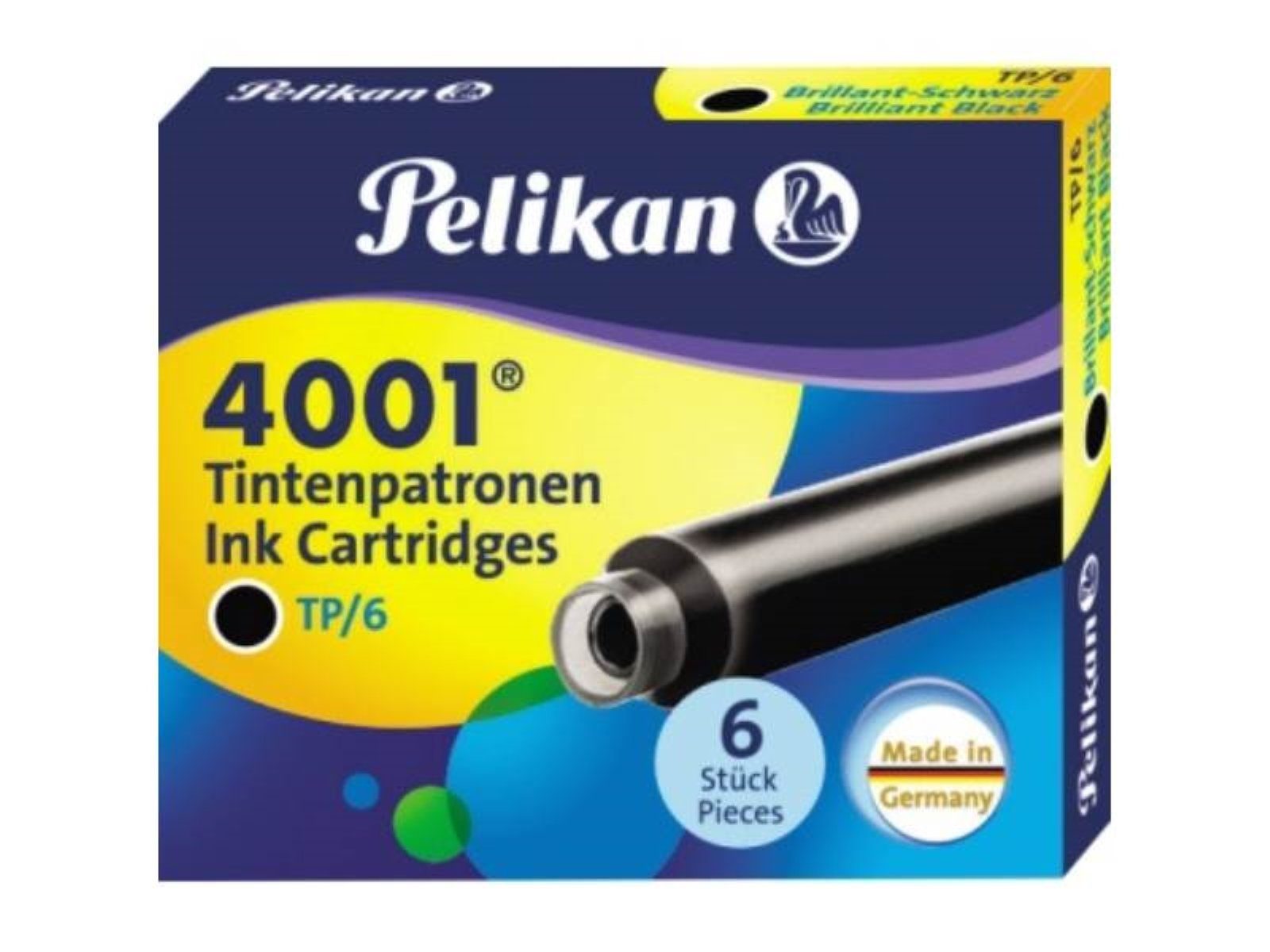Pelikan Tintenpatrone brillantschwarz Tintenpatrone 301218 6 St./Pack. TP/6 4001 Pelikan Pel