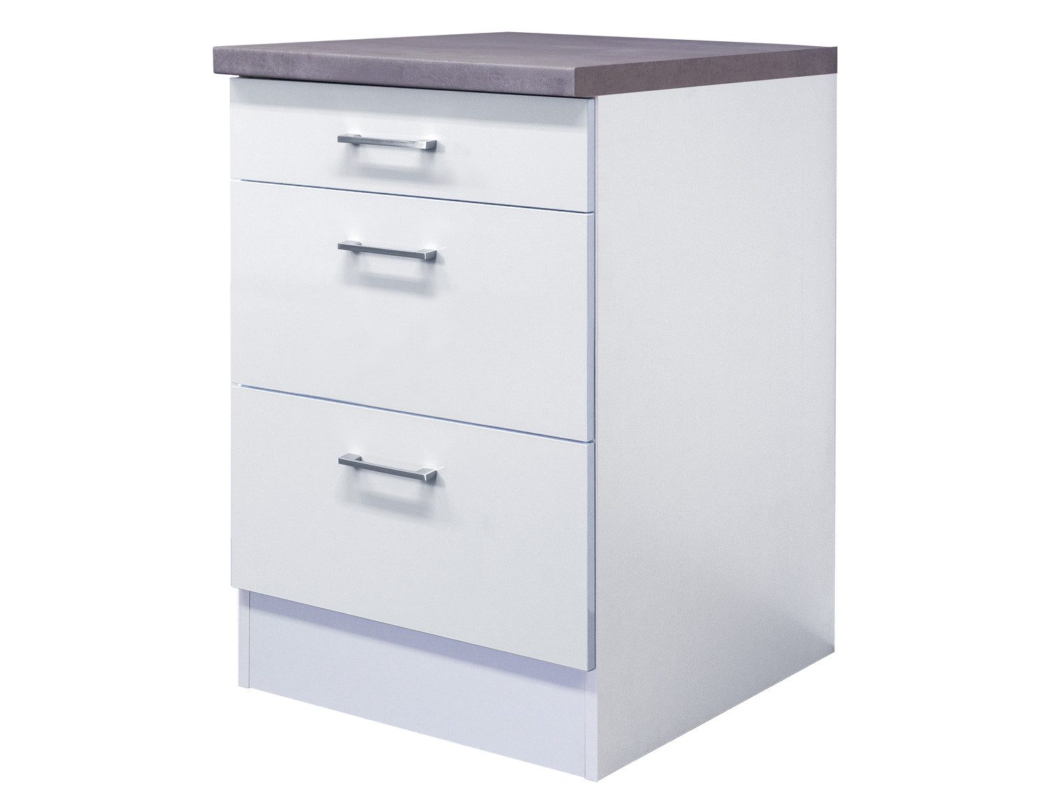 Flex-Well Auszugsunterschrank Auszugsschrank Küche - 60 cm breit - Weiß – Toska