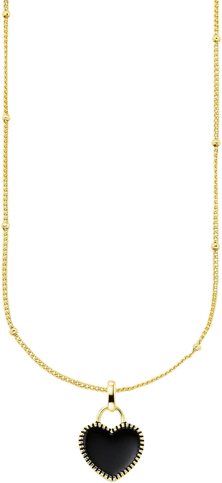 Kette mit Anhänger Schmuck Geschenk Silber 925 Halskette mit Herzanhänger emalliert