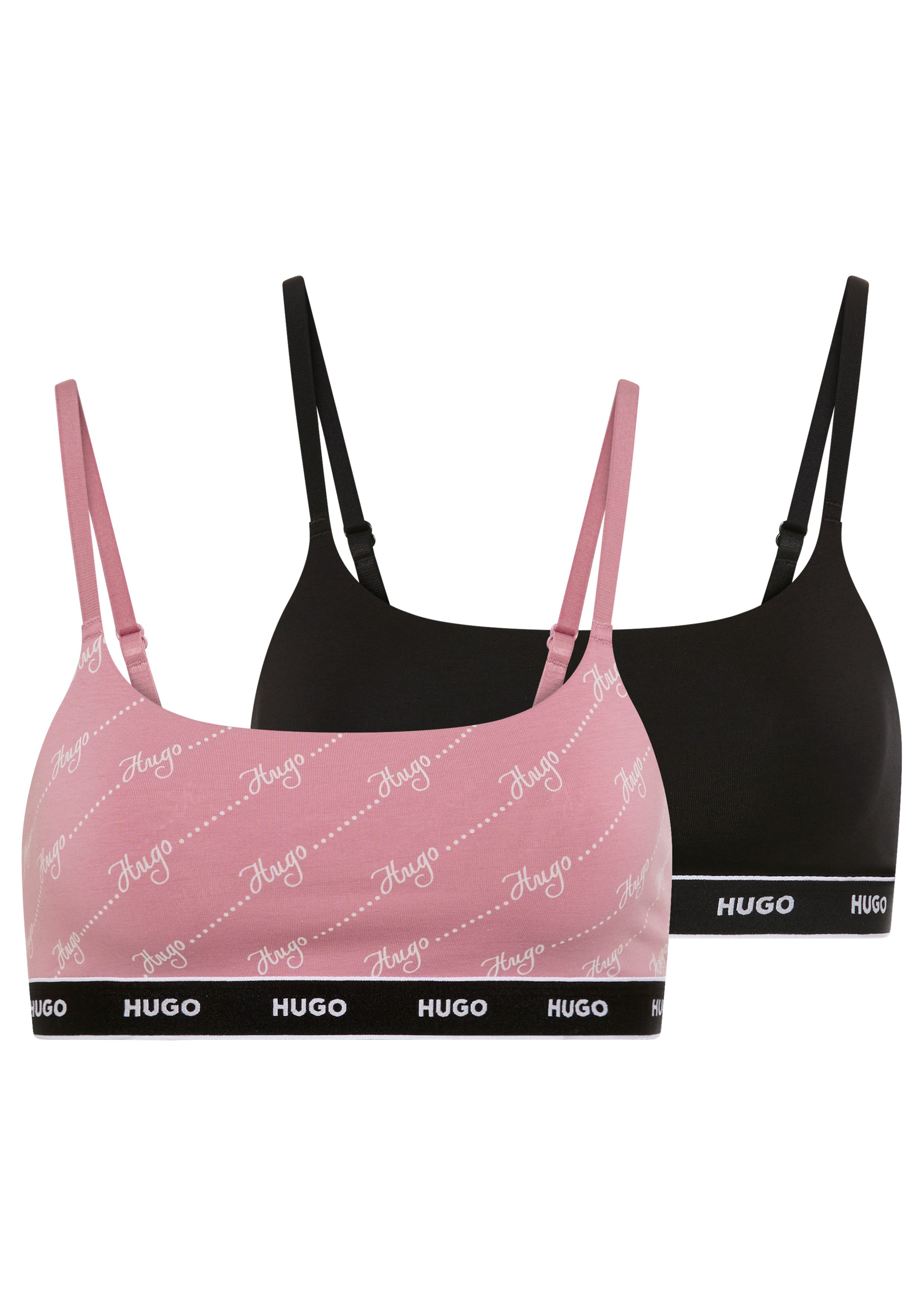 HUGO Bralette TWIN BRALETTE DESIGN (2-tlg) ohne Verschluss, ohne Polsterung günstig online kaufen