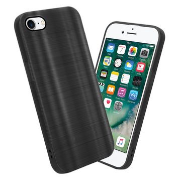Cadorabo Handyhülle Apple iPhone 7 / 7S / 8 / SE 2020 Apple iPhone 7 / 7S / 8 / SE 2020, Schutzhülle - TPU Silikon Hülle - im Brushed Design