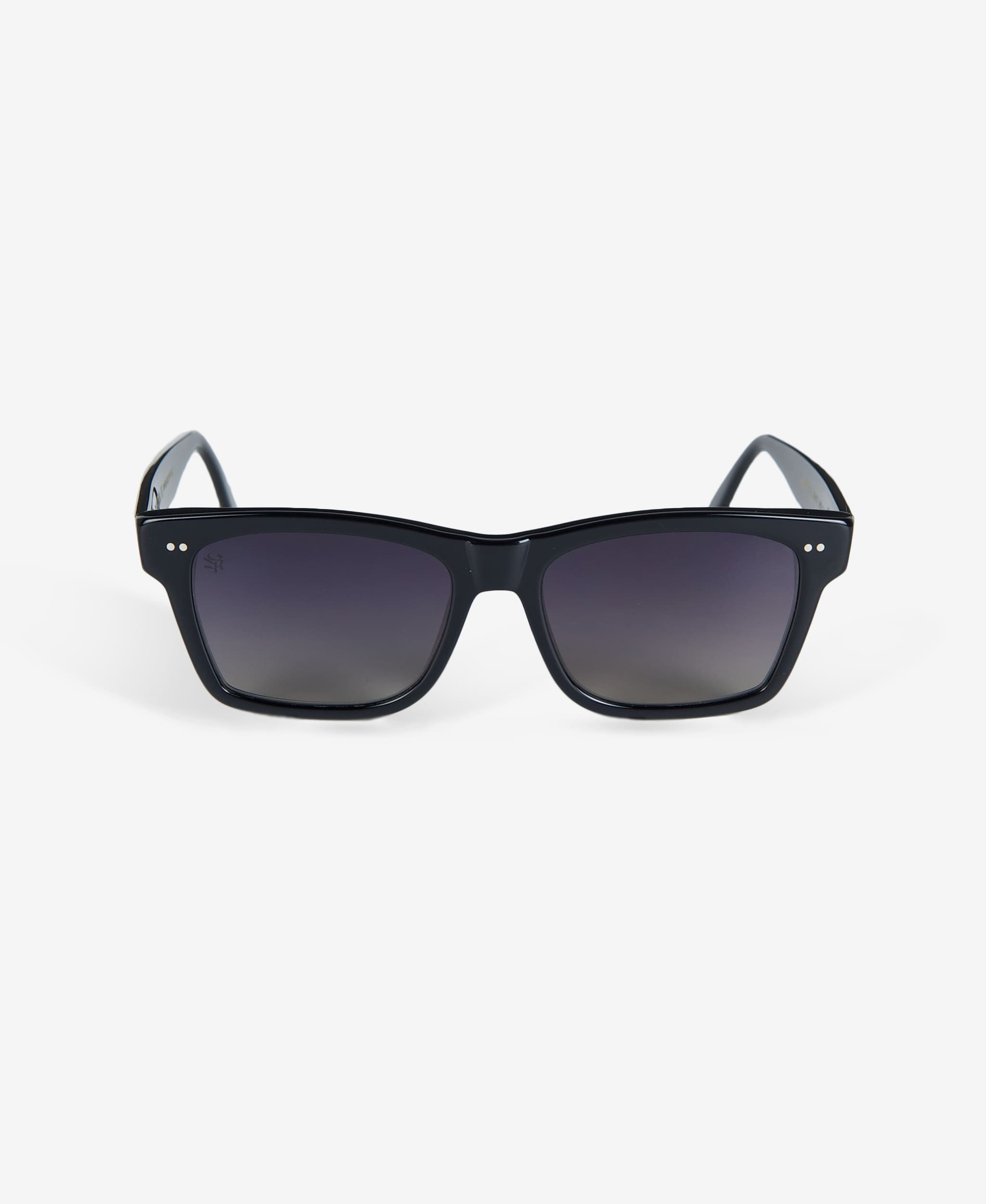 GLAMIRA Sonnenbrille Rechteckige Glänzend Schwarze Herrensonnenbrille (1-St) mit polarisierten Linsen