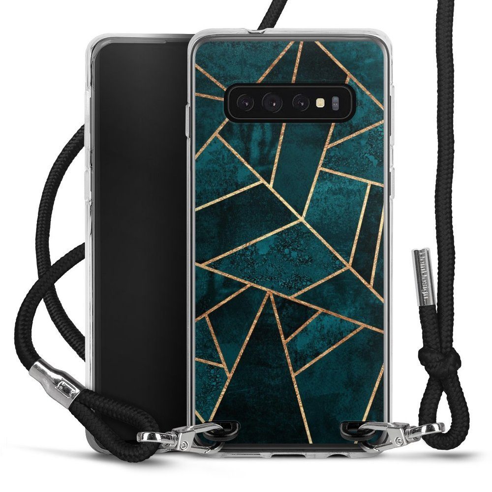 Handyhülle Stein Gold & Kupfer Elisabeth Fredriksson Deep Teal Stone Gold Print