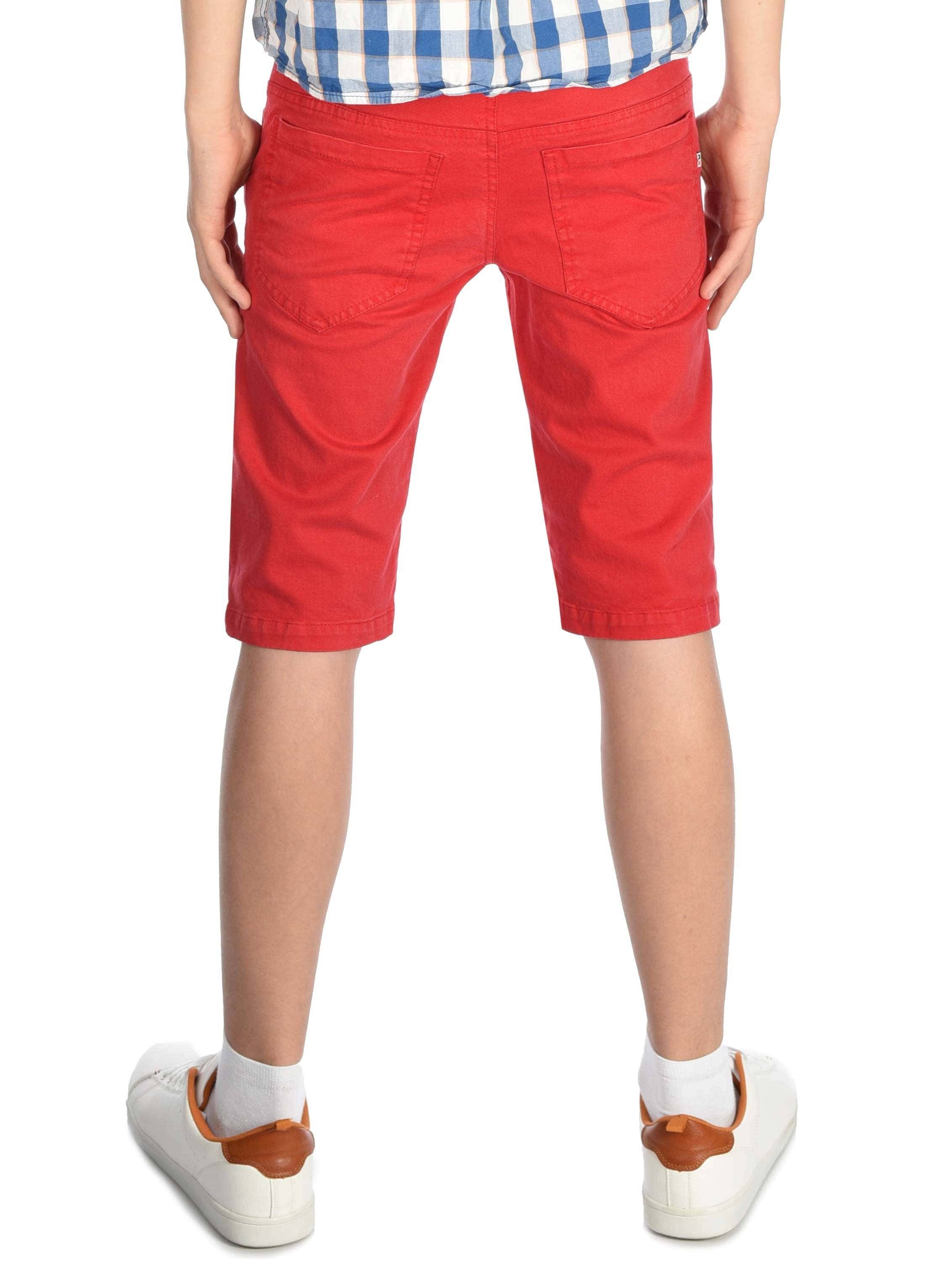 Bund Rot Chinoshorts BEZLIT Chino Kinder elastischem (1-tlg) mit Jungen Shorts