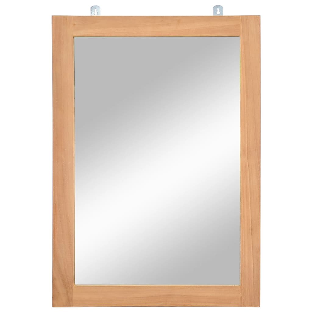 vidaXL Spiegel NA Wandspiegel Teak Massiv 50x70 cm