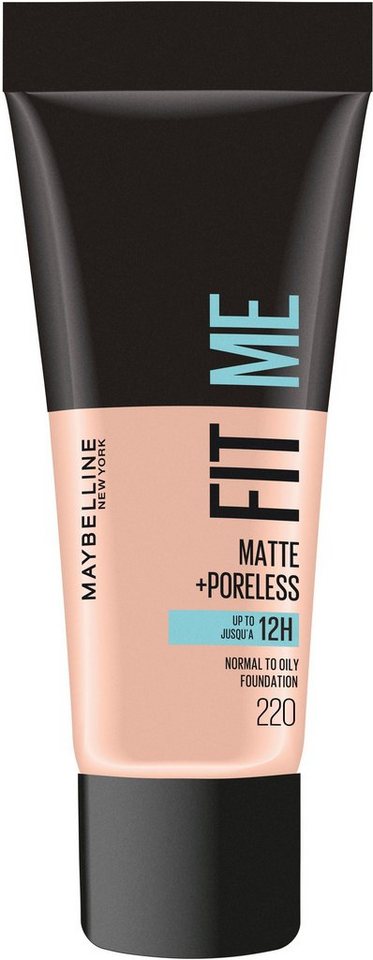 MAYBELLINE NEW YORK Foundation Maybelline New York Fit Me! Matte + Poreless  Make-Up, Für einen natürlich mattierten Teint