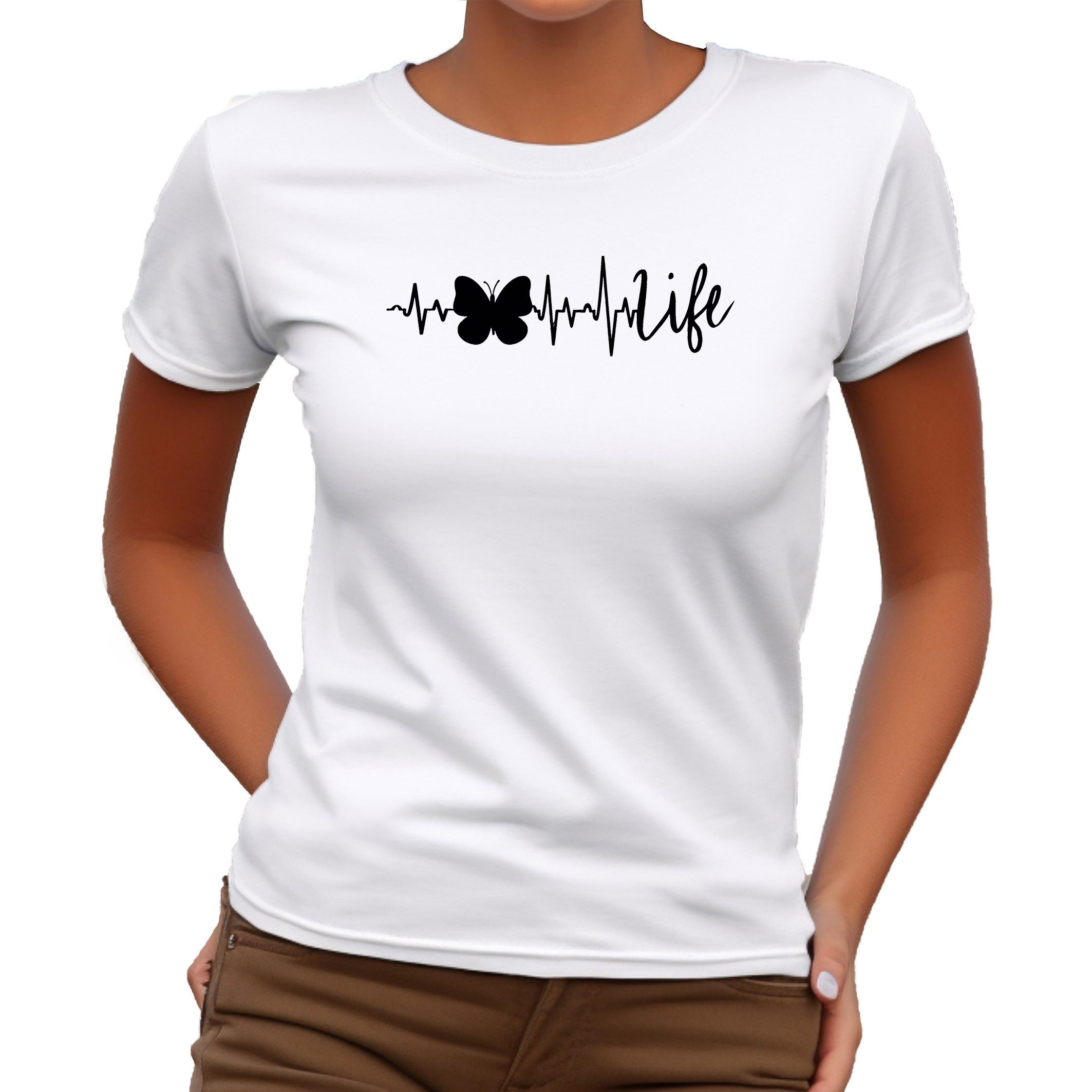 Banco Print-Shirt Damen "Butterfly Life" Unifarben günstig online kaufen