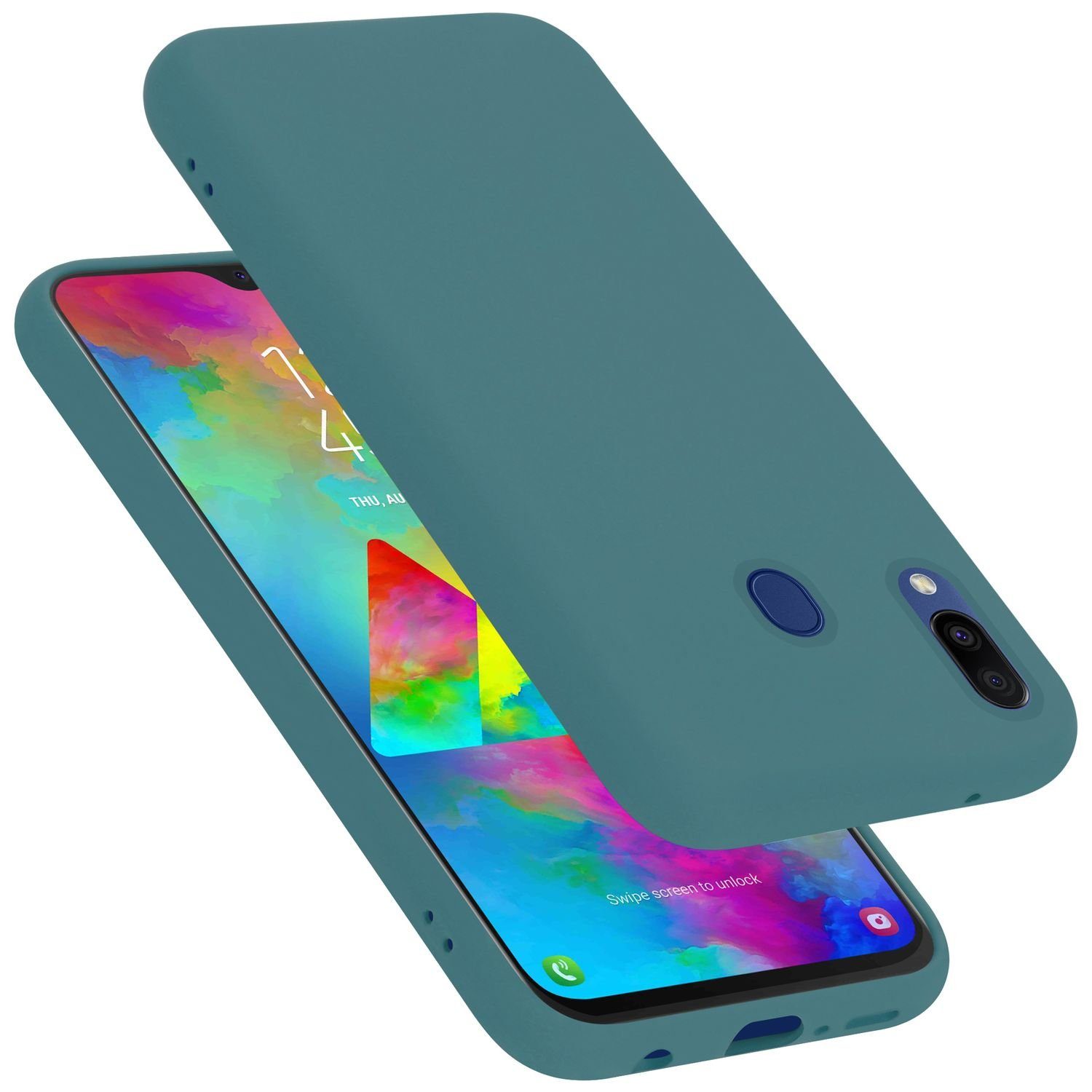 Cadorabo Handyhülle für Samsung Galaxy M10s Hülle Samsung Galaxy M10s, Flexible Hülle TPU Silikon Schutzhülle Back Cover Case