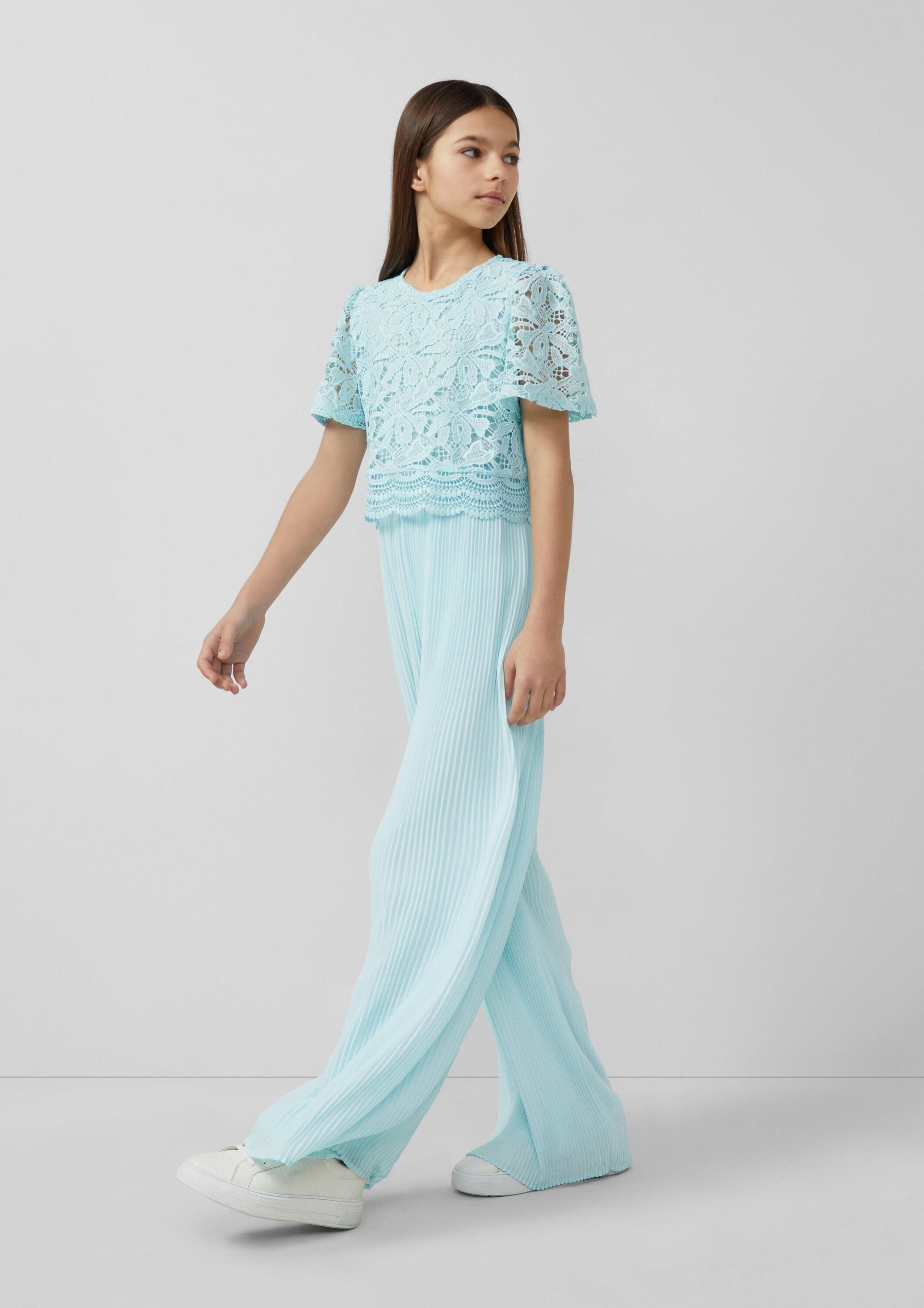 s.Oliver Jumpsuit Overall Overall mit Spitze und Plissee