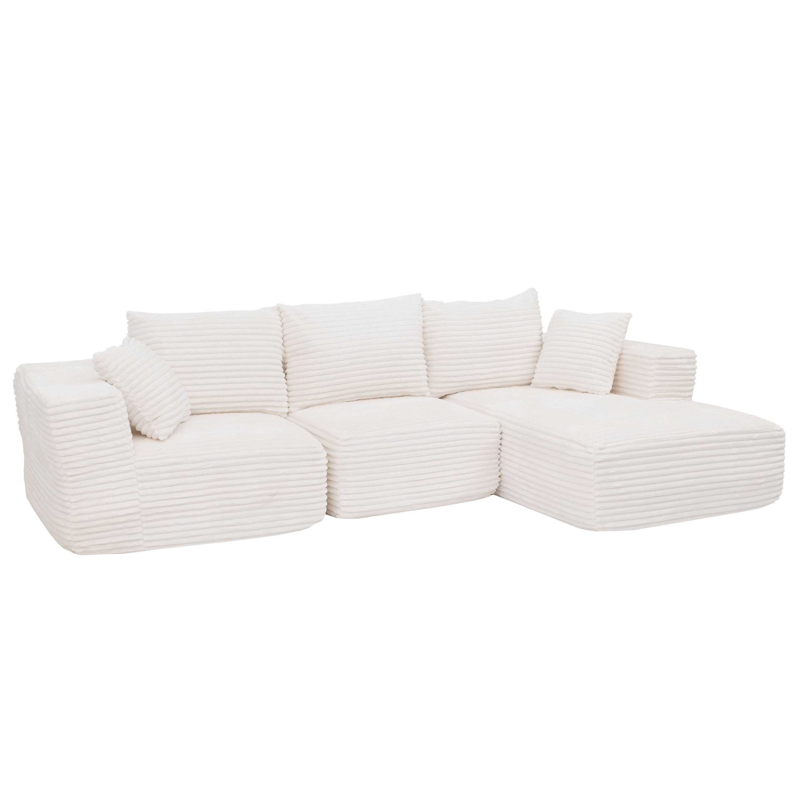 MCW Loungesofa MCW-P20-r, Rutschfeste Unterseite, Polsterung aus Taschenfedern und Schaumstoff