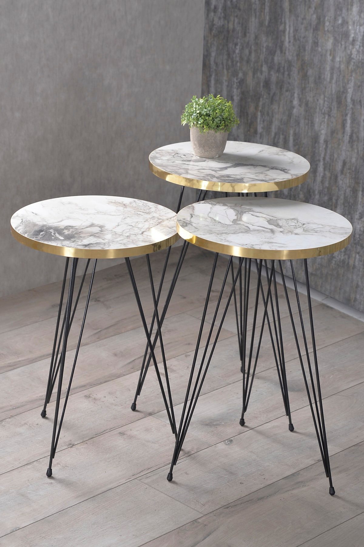 en.casa Couchtisch (Satztisch-Set, 4-St., 4-teilig: Couchtisch + 3 Satztisc günstig online kaufen