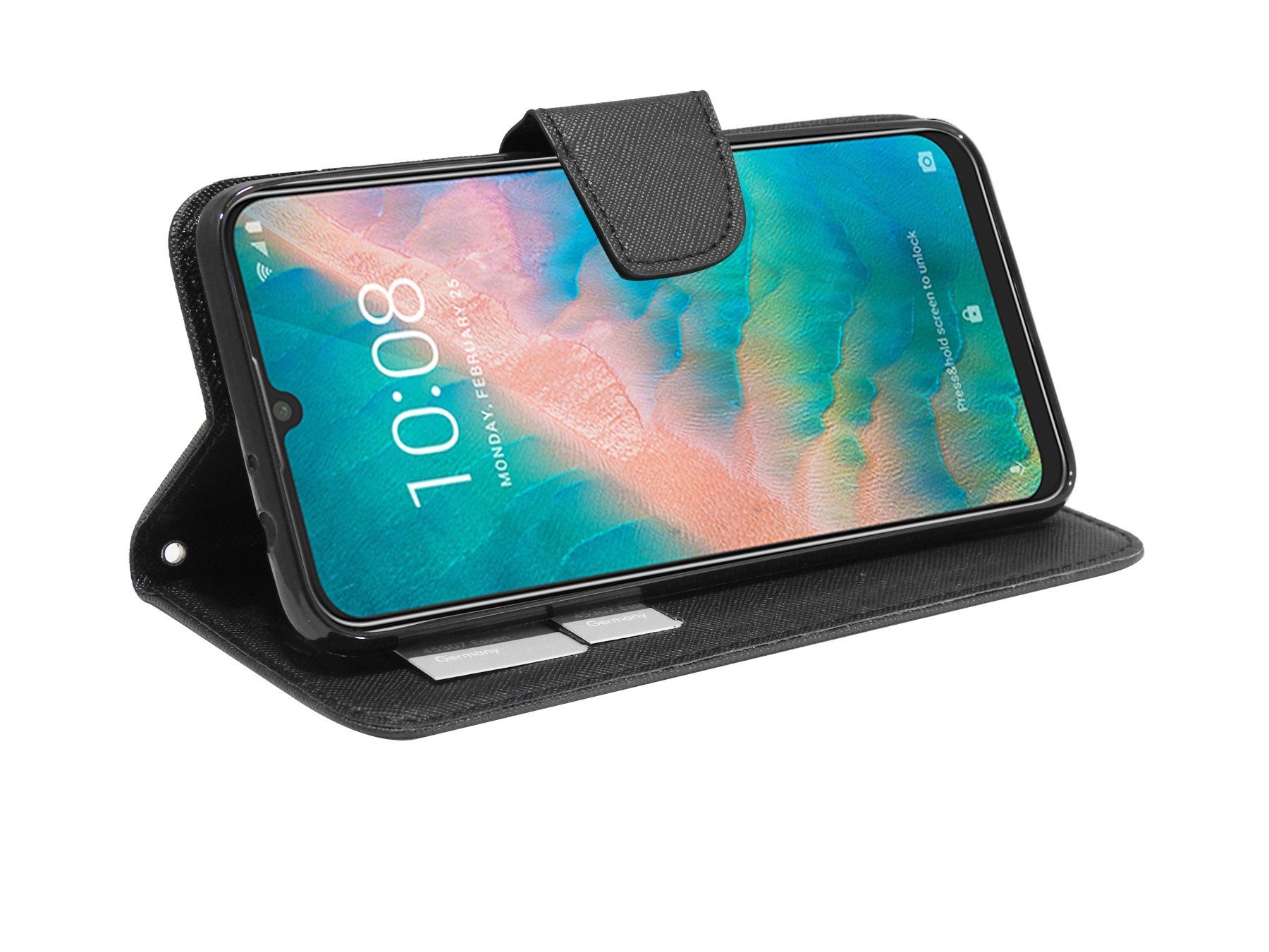 cofi1453 Smartphone-Hülle Buch Tasche "Fancy" für ZTE BLADE A72 5G Handy Hülle