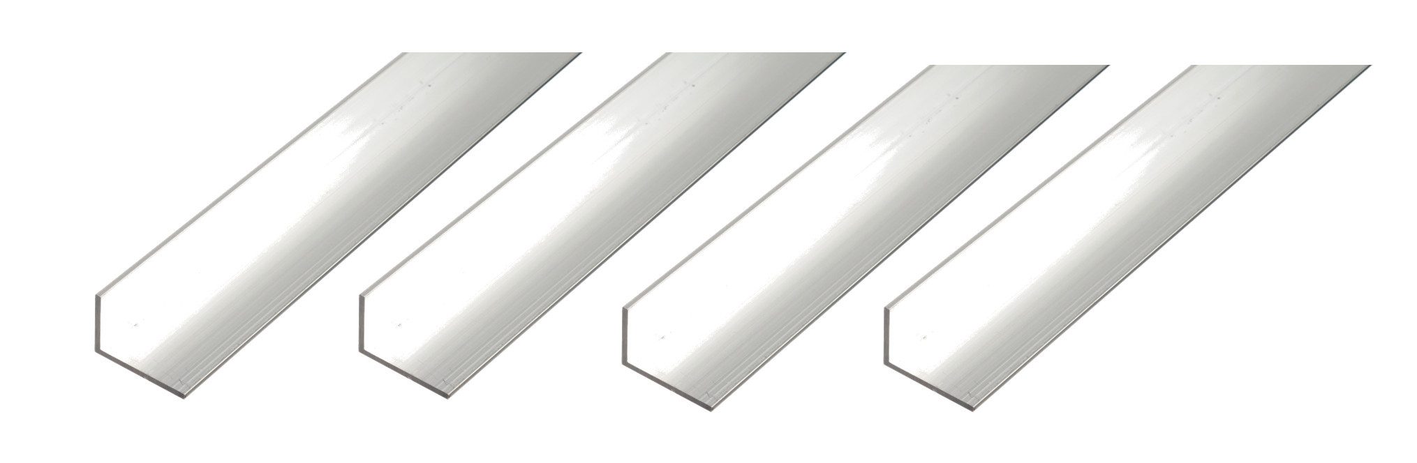 Alberts Profil (4-St), Alberts BA-Profil im Bundle, Vierkantrohr, Aluminium, natur, Länge 1 m