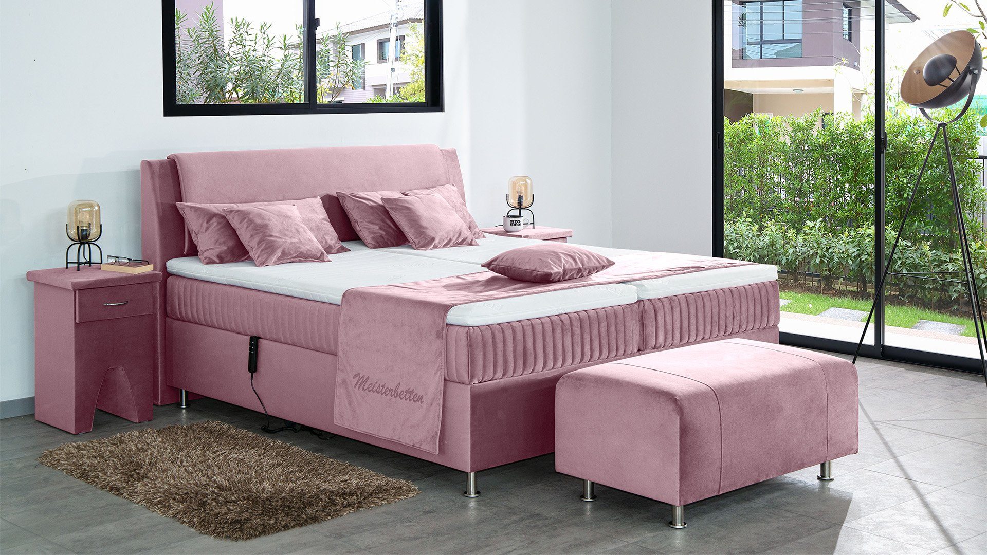 Meisterbetten Boxspringbett Mari (mit Motor, 7-Zonen günstig online kaufen