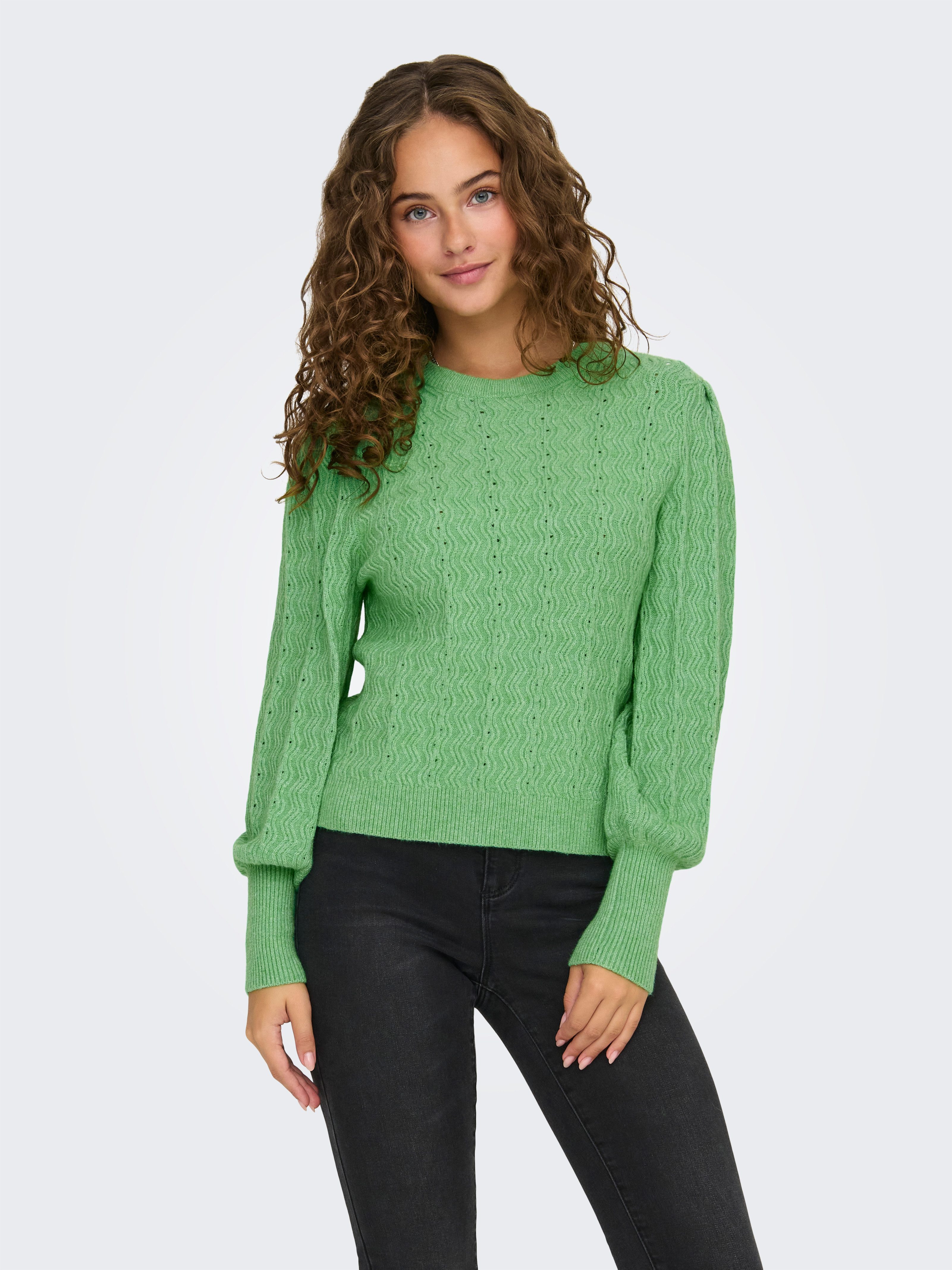 ONLY Rundhalspullover ONLKATIA LS STRUC PUFF günstig online kaufen