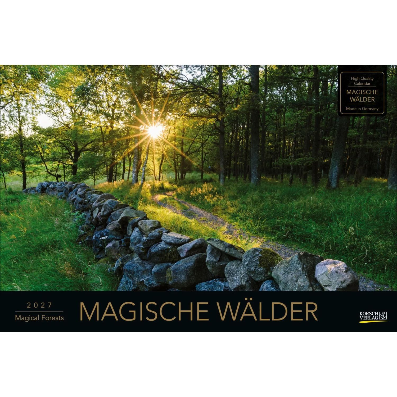 Korsch Verlag Wandkalender Magische Wälder 2027