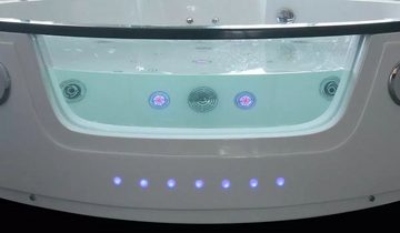 PureHaven Whirlpool 152x152 cm elegantes Design Heizung Lichttherapie Soundsystem