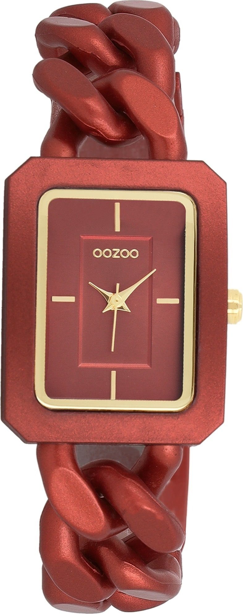 Oozoo Kunststoffarmband, Timepieces Armbanduhr groß OOZOO rechteckig, Quarzuhr Analog, 31x24mm) (ca. Damen Fashion Damenuhr