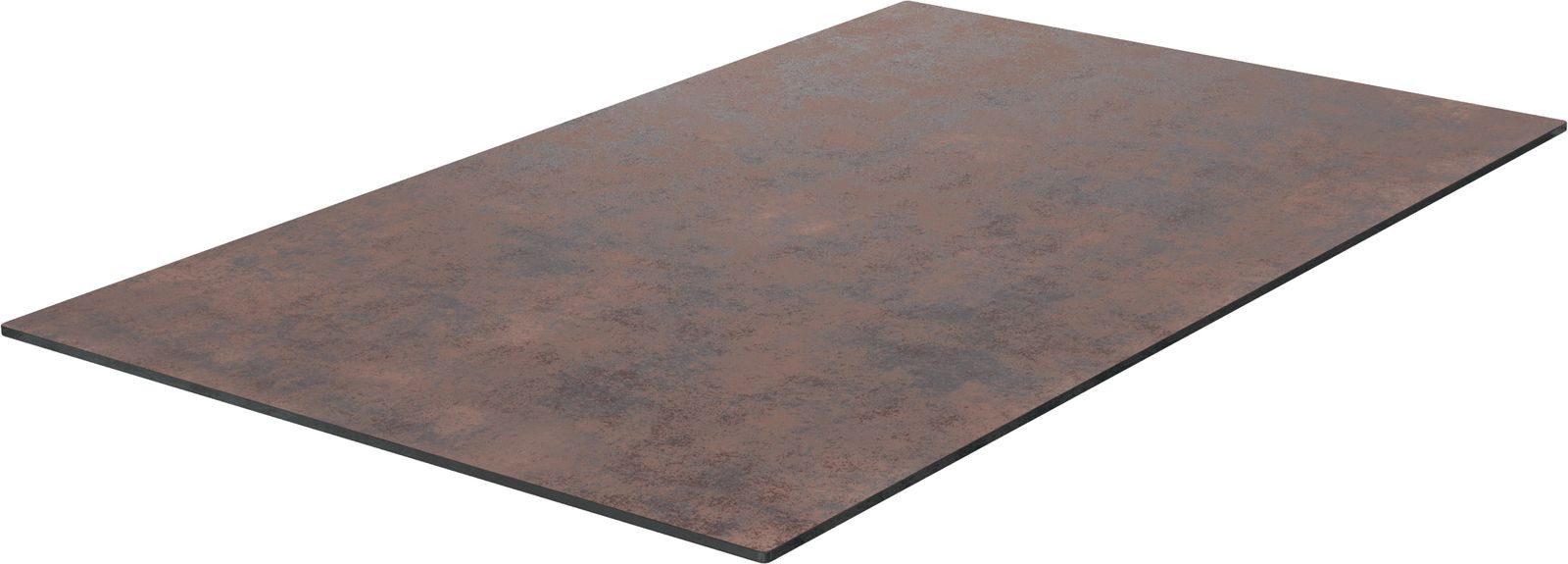DELIFE Esstischplatte Edge, Glas Antique-Braun 140x90cm