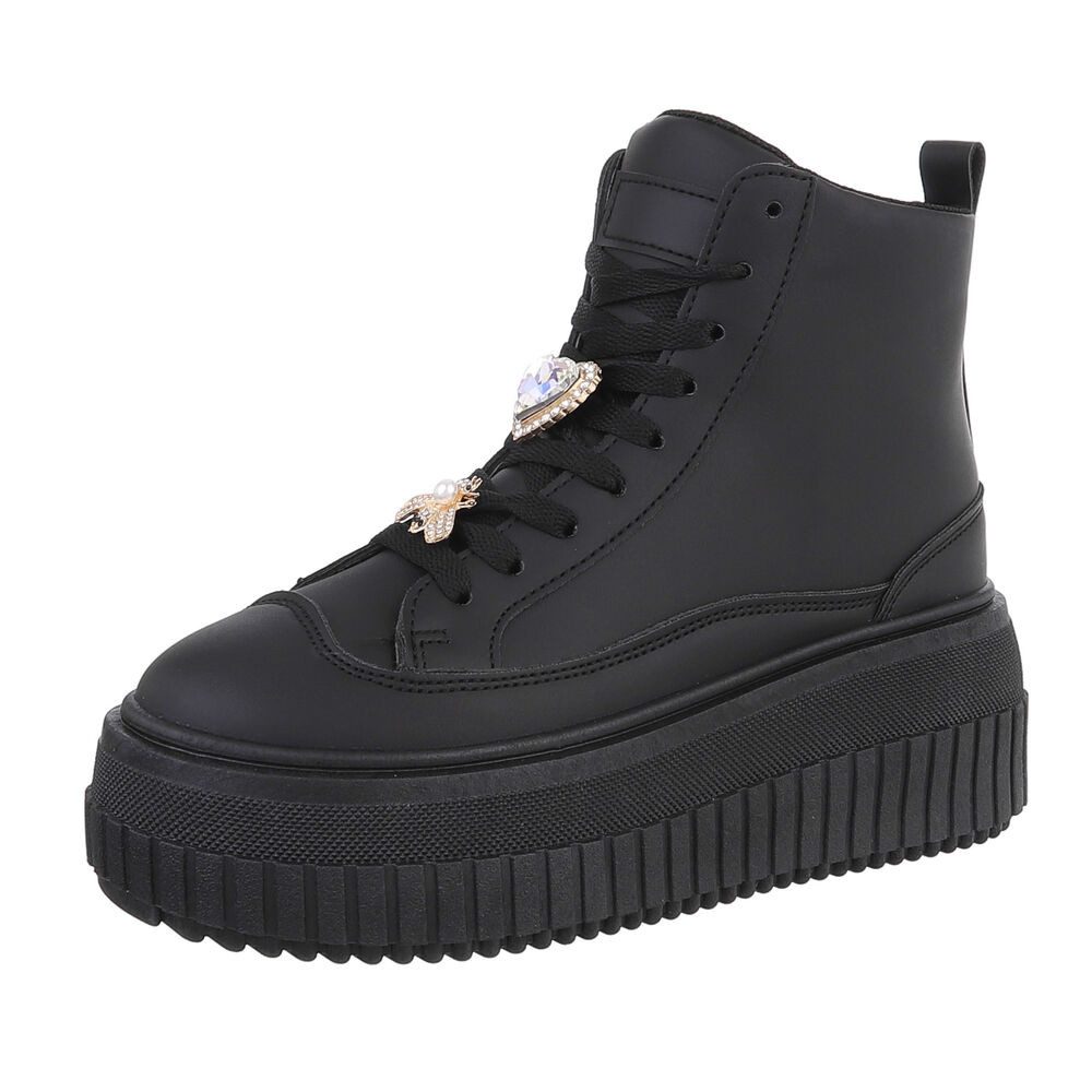 Ital-Design Damen Schnürschuhe Freizeit Schnürstiefelette (87451790) Keilab günstig online kaufen
