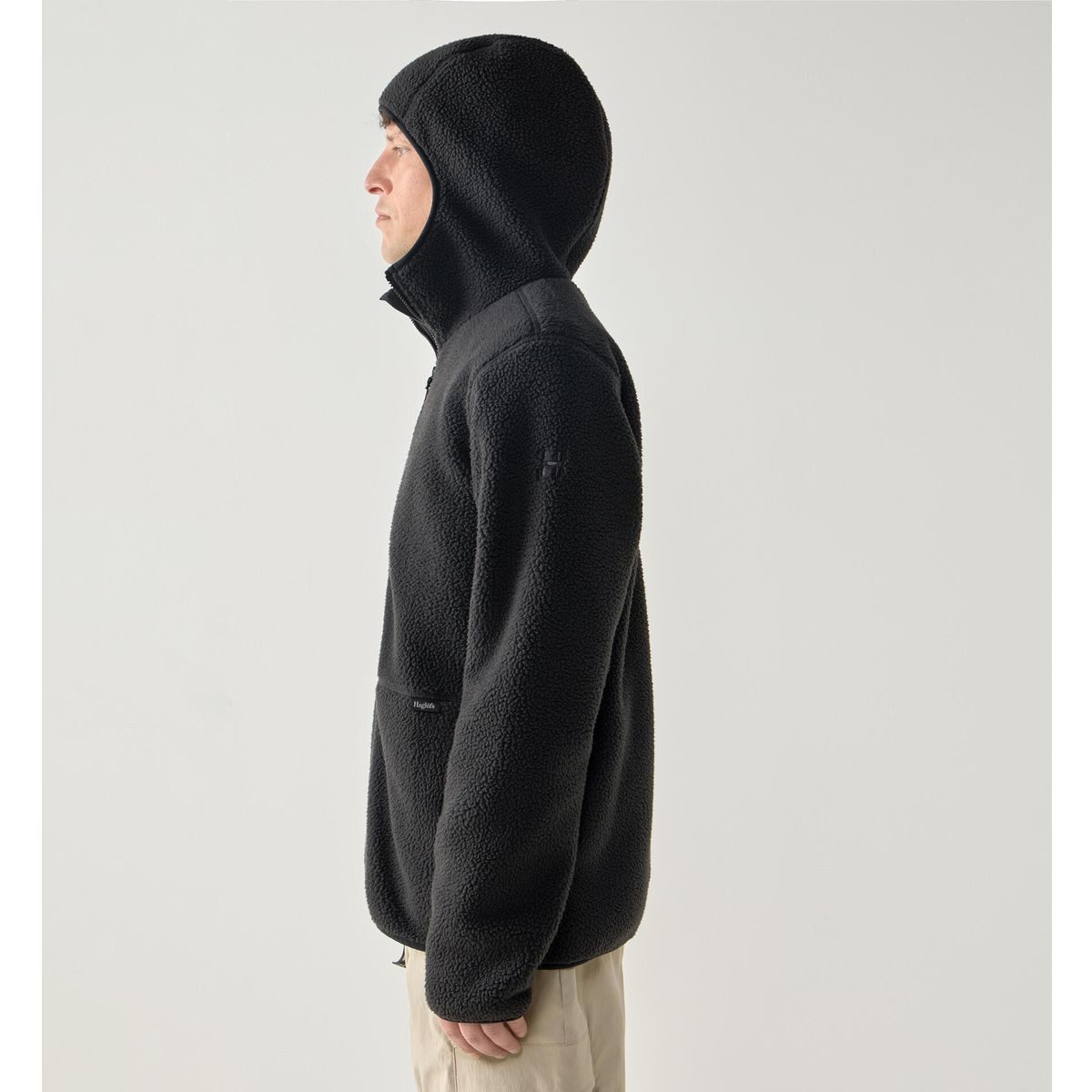 Haglöfs Fleecejacke Funäs Pile Hood Men Weiche und isolierende Kapuzenjacke für Herren, ideal für Wandern und