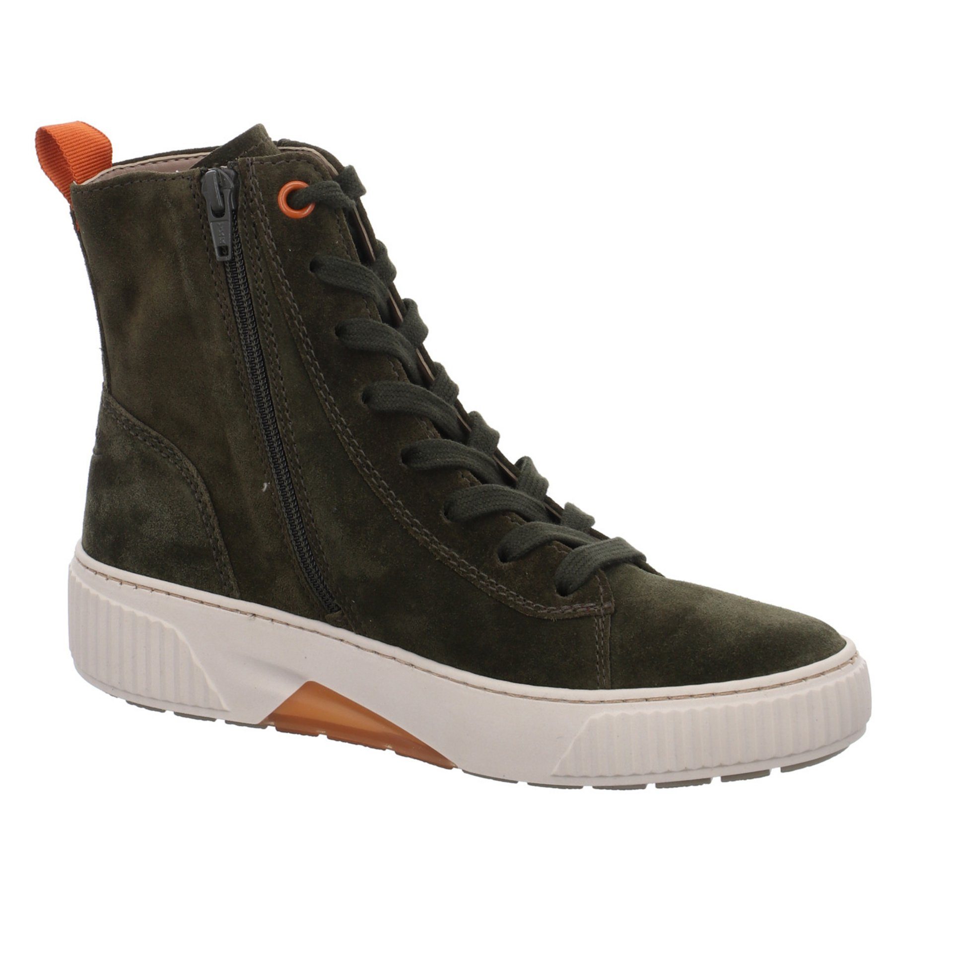 Gabor Damen Stiefel Schuhe Boots (07301826) bosco/orange Elegant Stiefel Klassisch Veloursleder