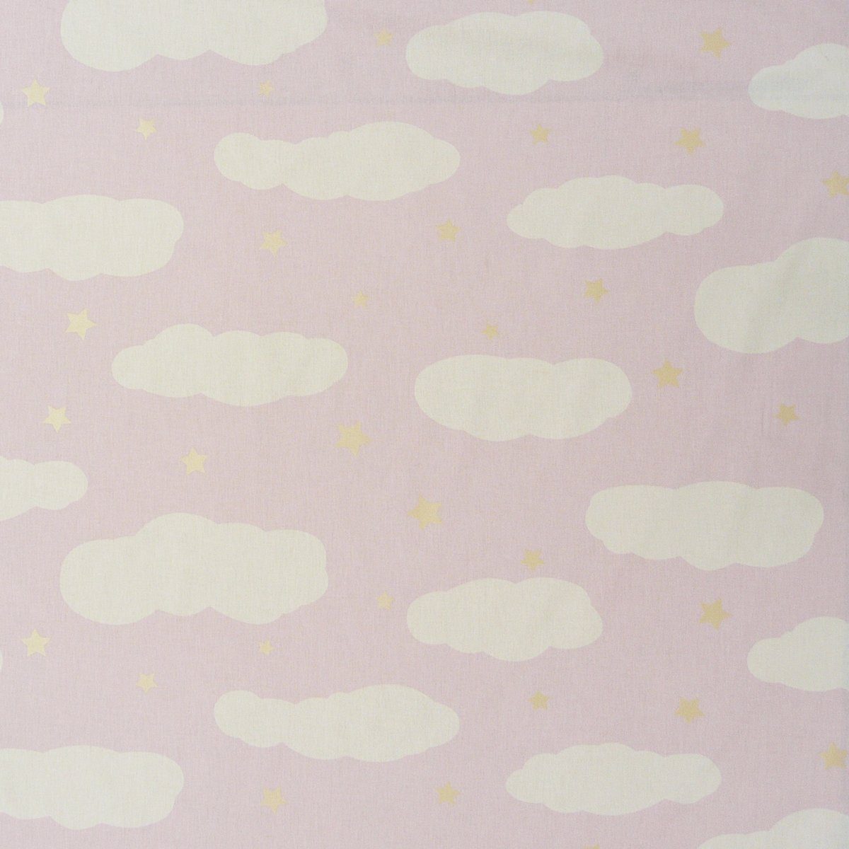 Rasch TEXTIL Stoff Rasch Bambino Dekostoff Himmel Wolken Sterne rosa