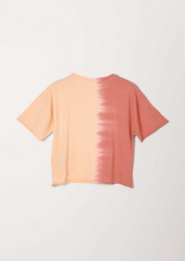 s.Oliver Kurzarmshirt T-Shirt mit Batikeffekt Dip Dye