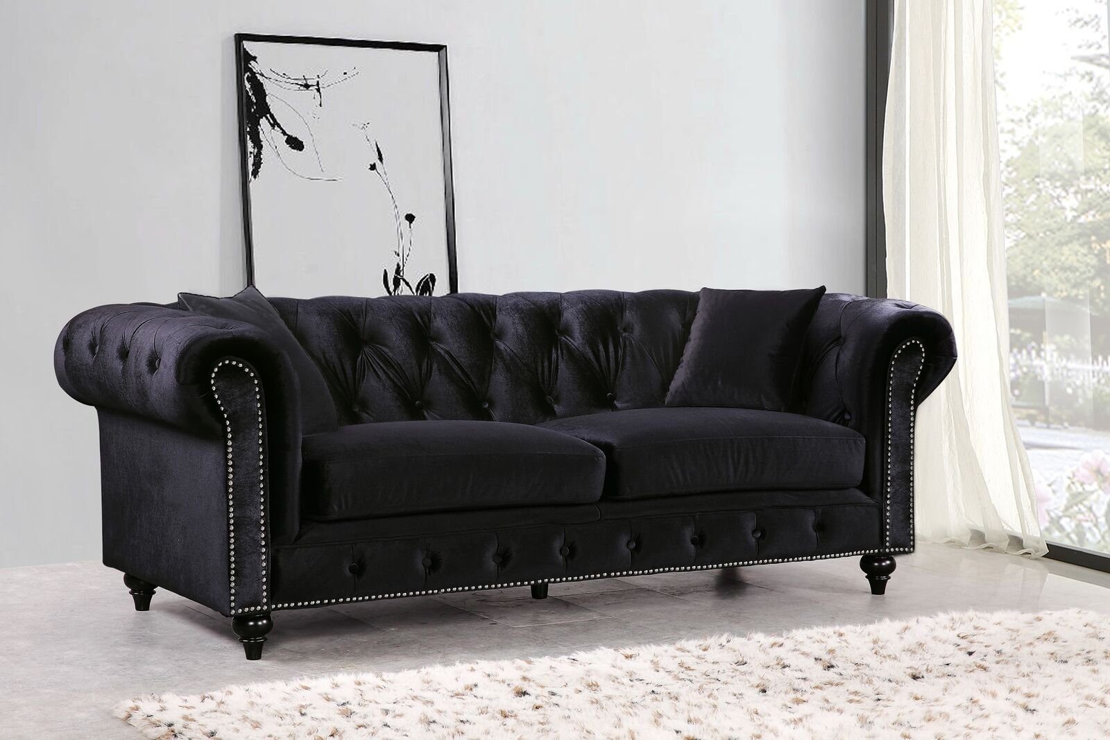 JVmoebel Chesterfield-Sofa, Chesterfield Design Luxus Sofa Polster Couch