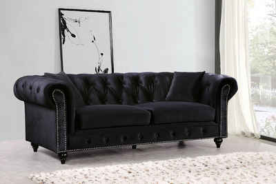 JVmoebel Chesterfield-Sofa, Chesterfield Design Luxus Polster Sofa Couch