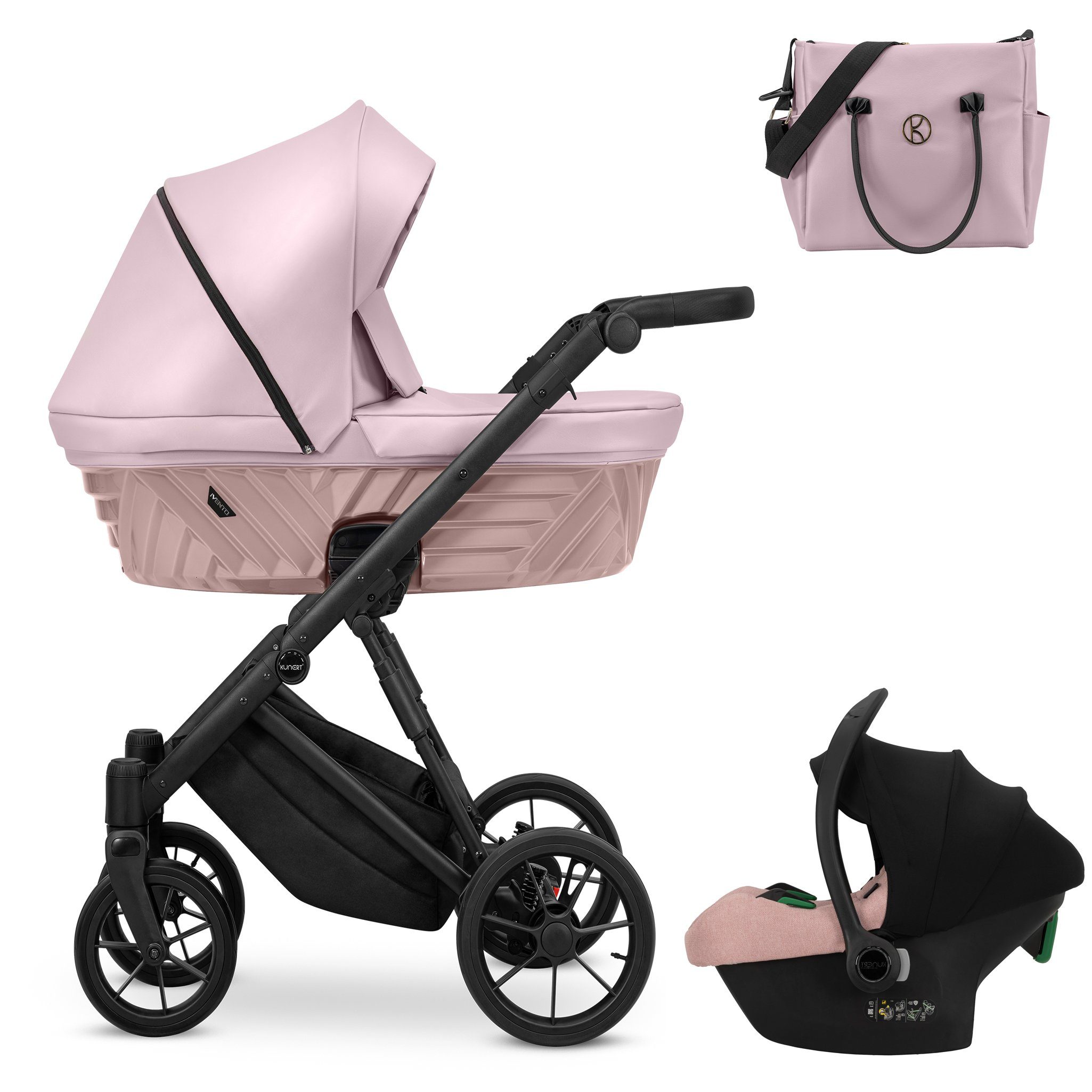 Kombi-Kinderwagen Invento 4 in 1 inkl. Sportsitz, Autositz und Zubehör in 9 Farben