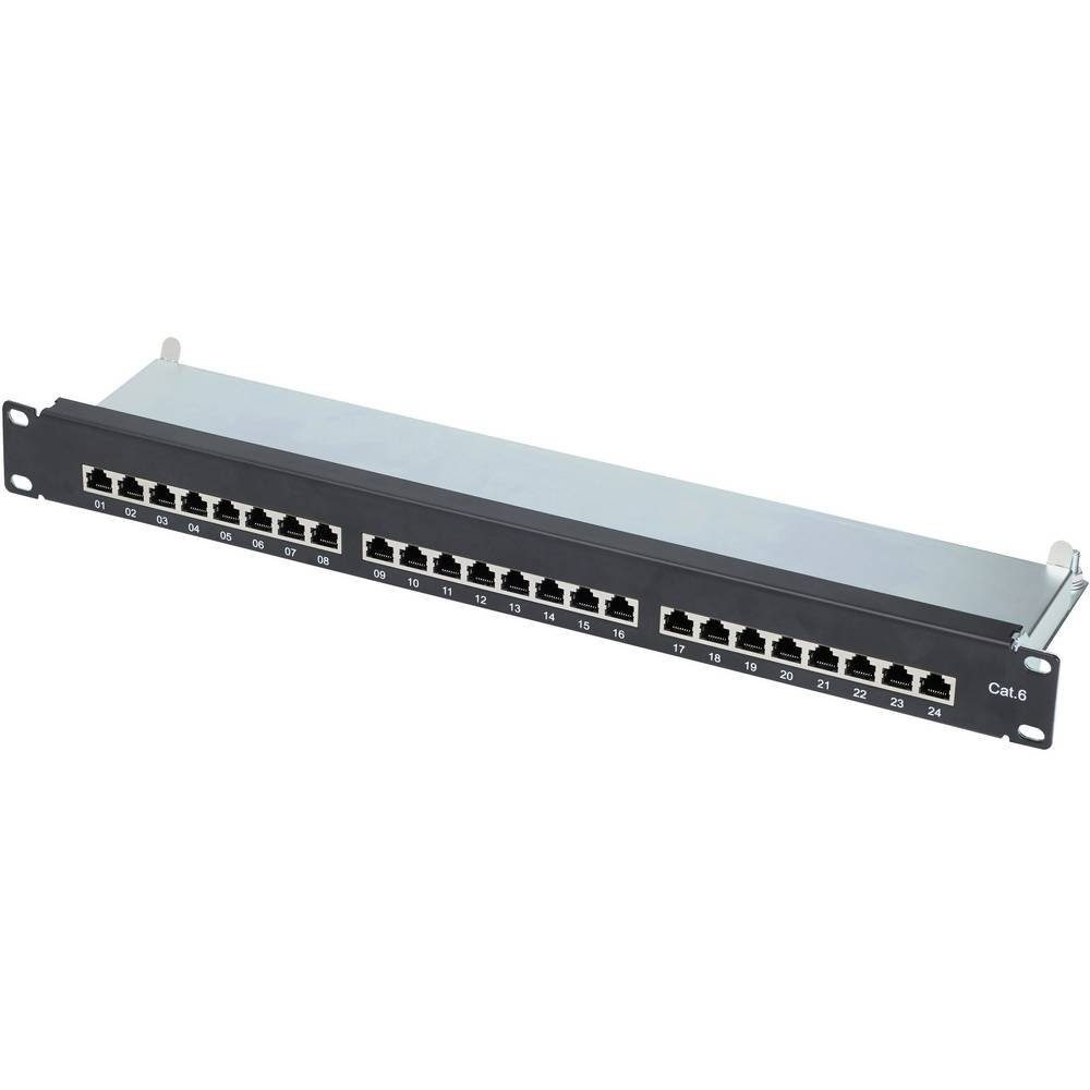 24 Port Patchpanel CAT 6 48.26 cm (19″ Netzwerk-Patch-Panel