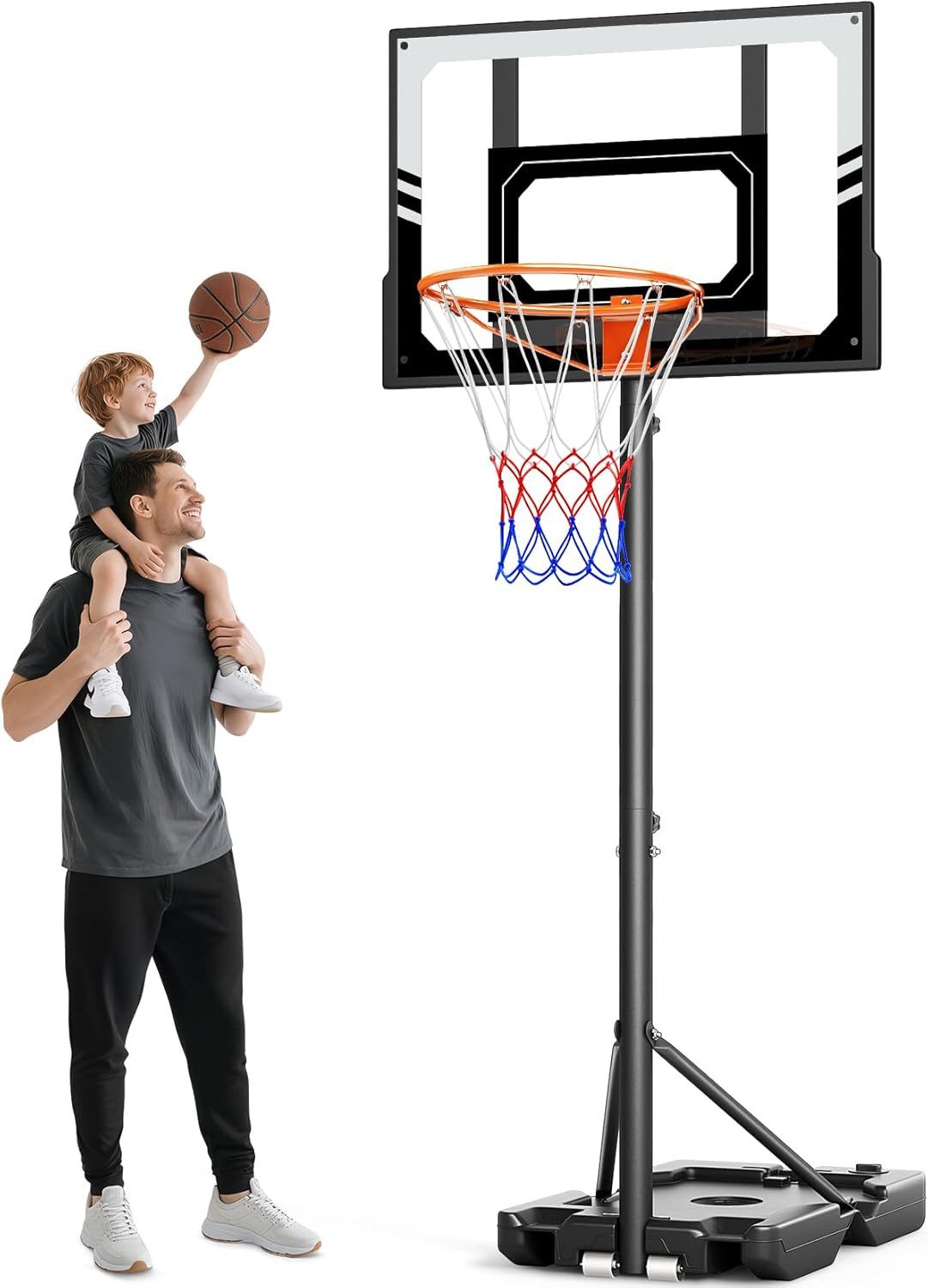 Yohood Basketballkorb Basketballkorb für Kinder 107–213cm mit Стойки und Rädern