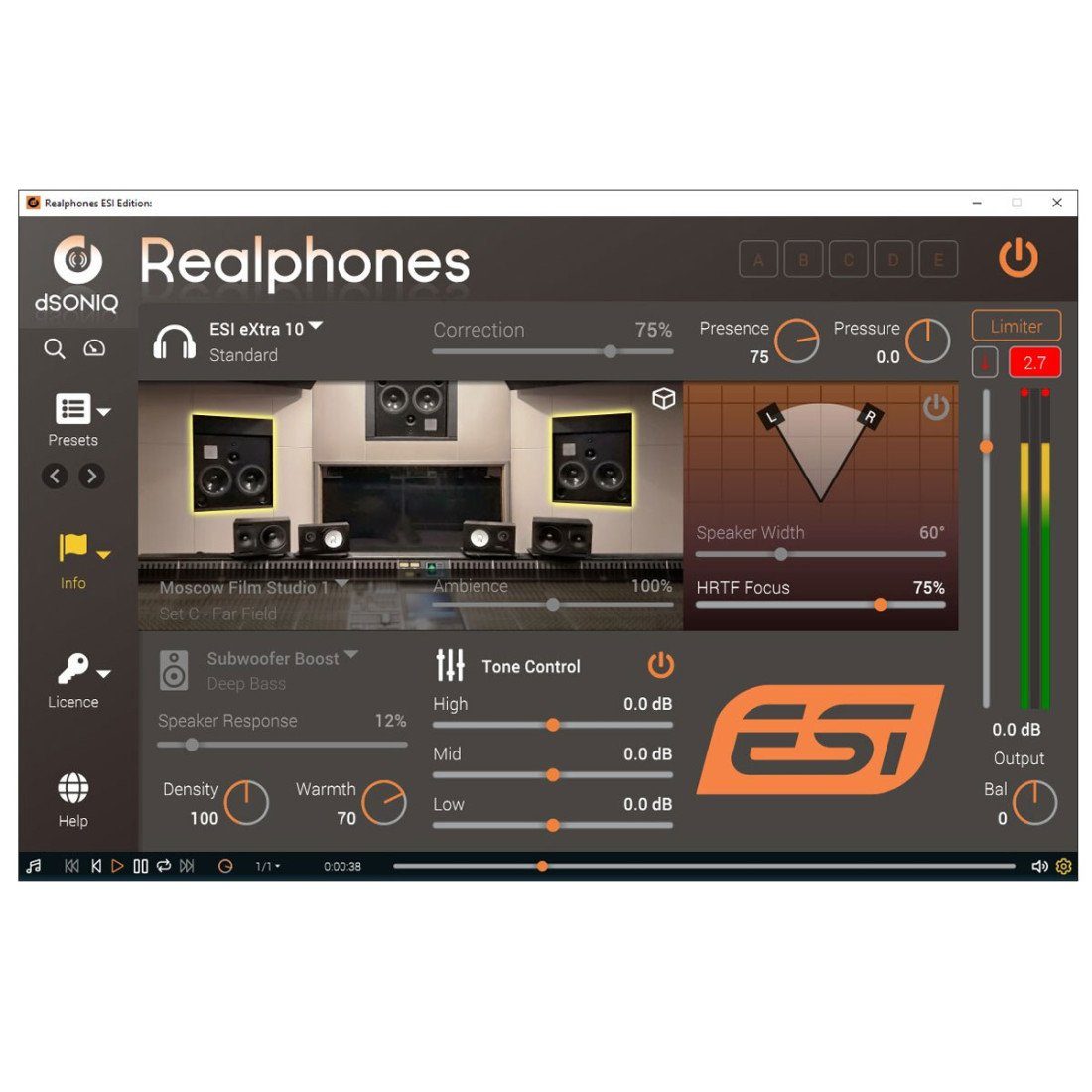ESI Audio ESI eXtra10 Kopfhörer mit Software mit Wandhalter Kopfhörer (kein)