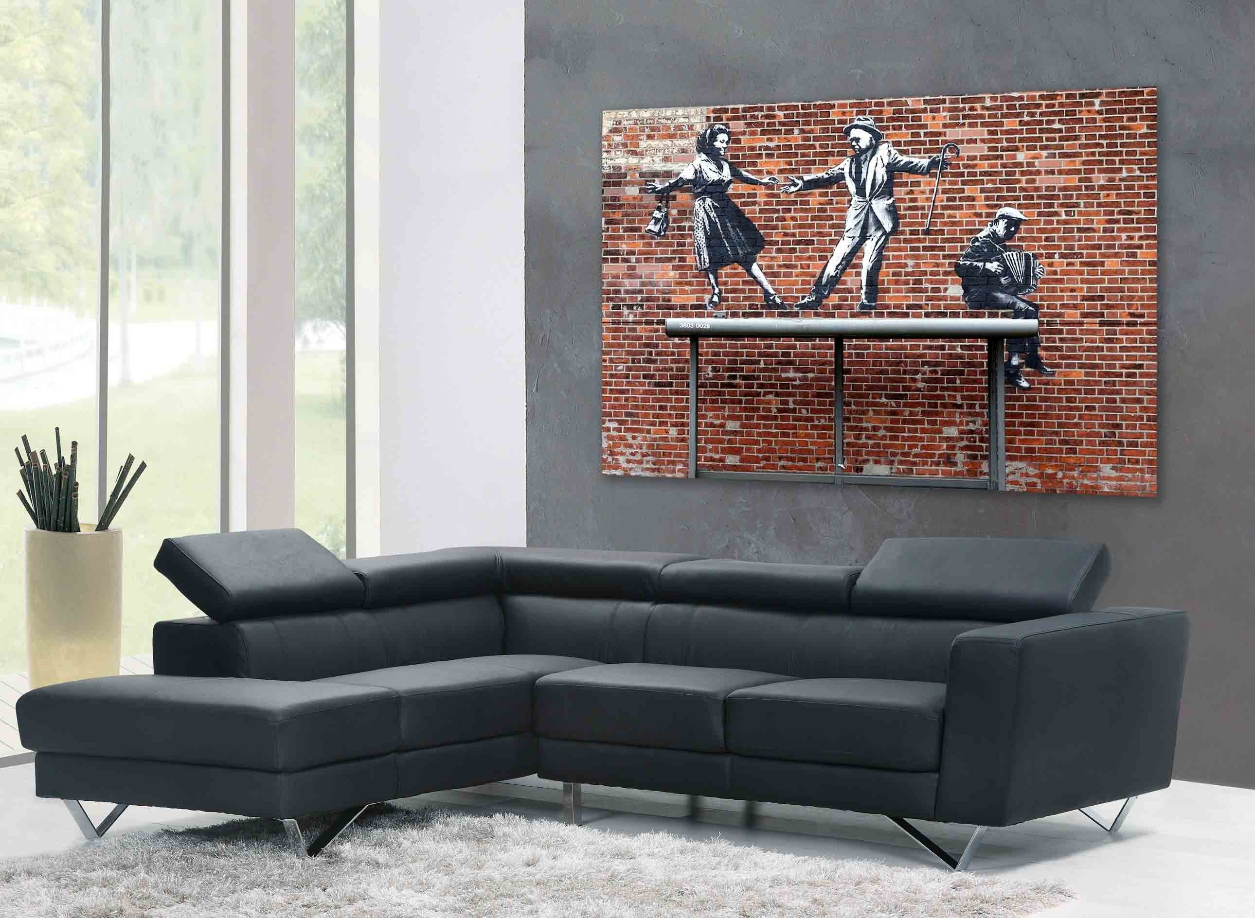 Leinwando Gemälde Leinwandbild Banksy Alte Leute günstig online kaufen