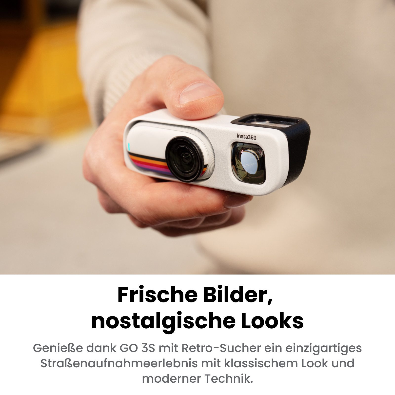 Insta360 Insta360 GO 3S Retro-Bundle Sonderedition – Kleine 4K Vlogging-Kamera Action Cam (4K Ultra HD, WLAN (Wi-Fi), Bluetooth)