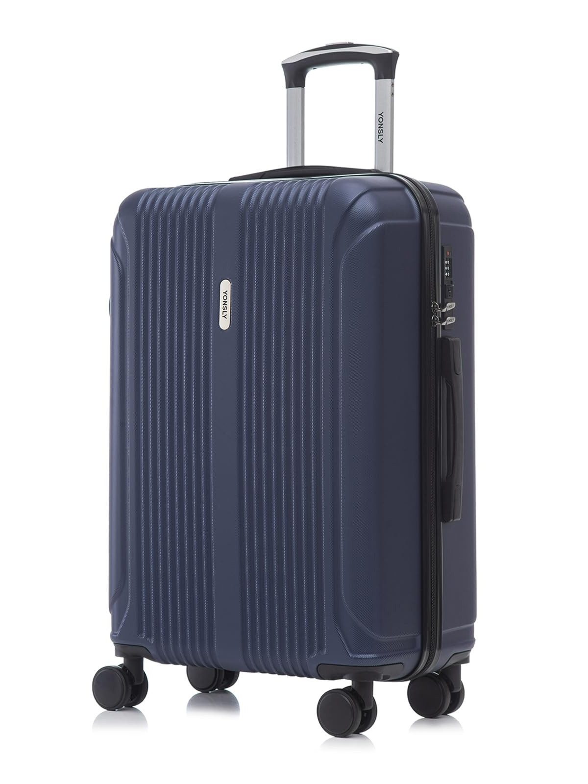 YONSLY Koffer Hartschalenreisekoffer Trolley mit Zahlenschloss, Rollkoffer, 4 Rollen, Wasserabweisend Stoßfest Robust