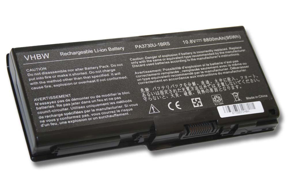 vhbw kompatibel mit Toshiba Qosmio X505-Q893, X505-Q894, X505-Q890, Laptop-Akku Li-Ion 8800 mAh (10,8 V)