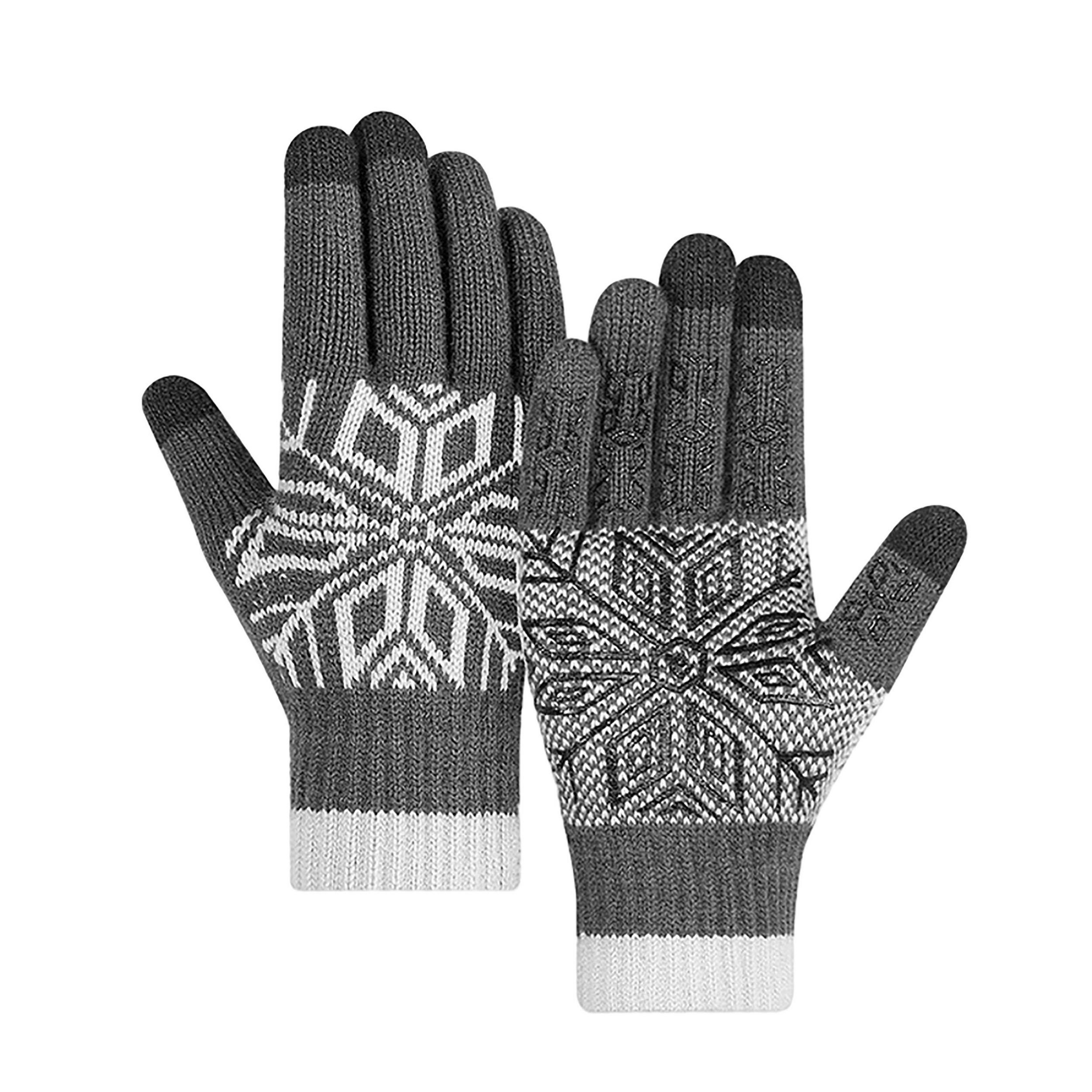SRRINM Skihandschuhe Rutschfeste winddichte gepolsterte warme Handschuhe