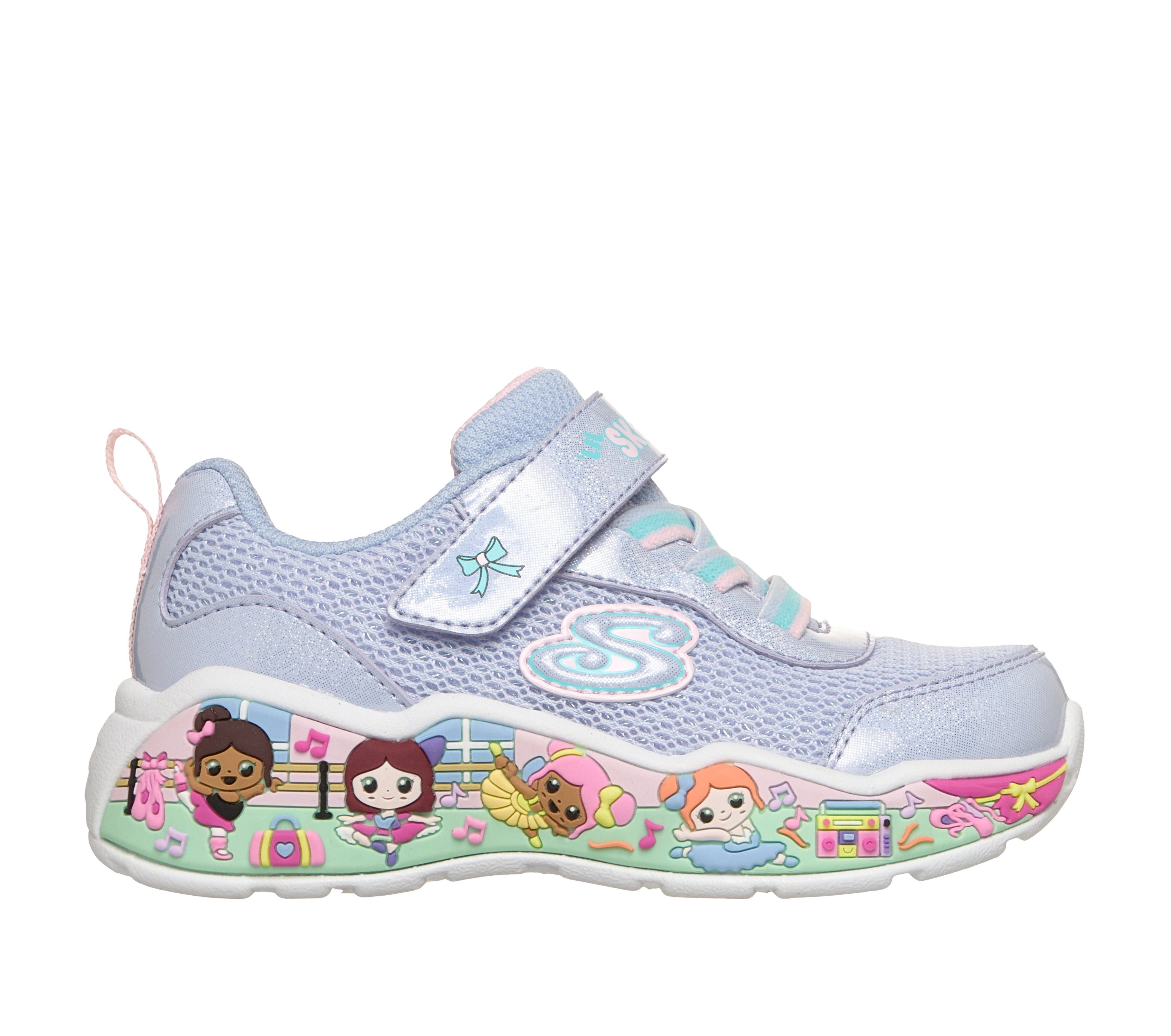 Skechers PLAY SCENE-FUN SQUAD Lauflernschuh Sneaker mit bunten Motiven verziert, Größenschablone zum Download – Bild 5 von 5