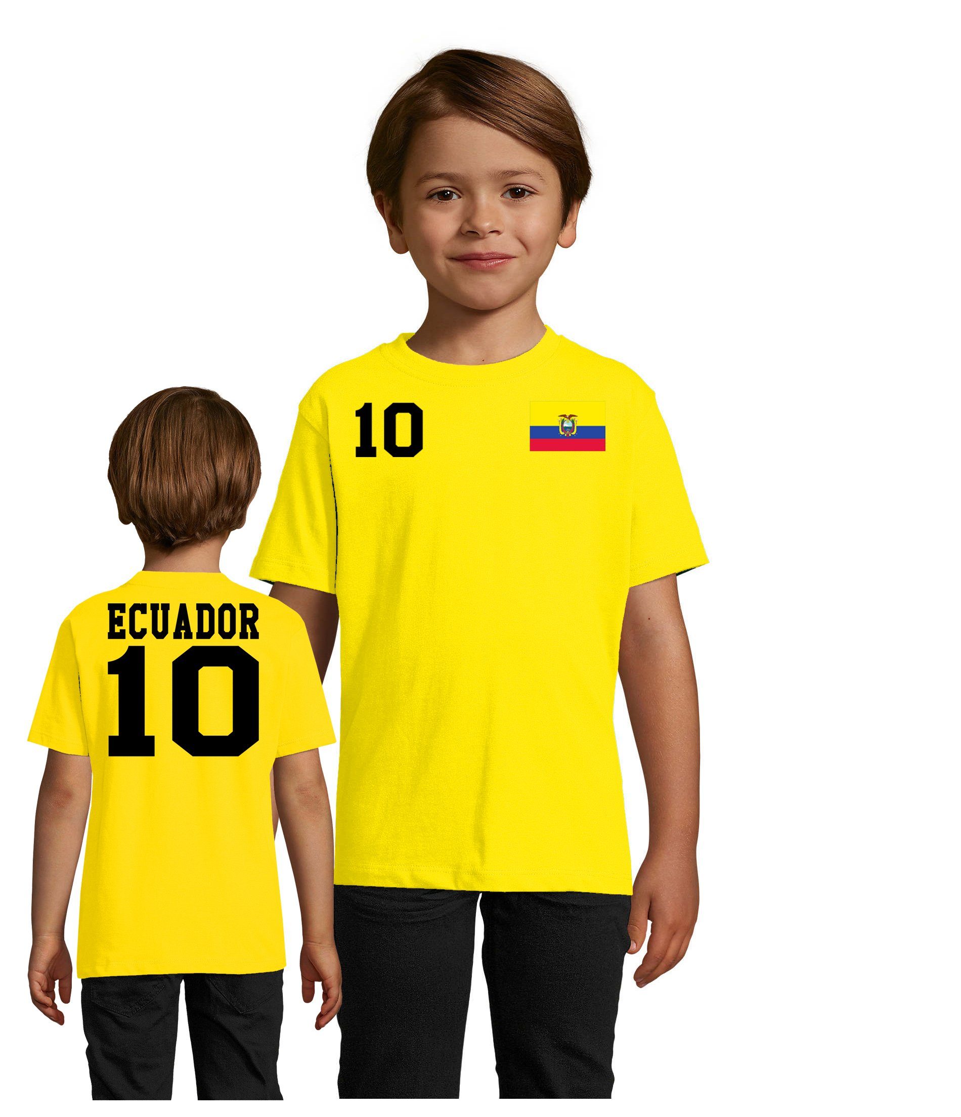 Fußball Copa Trikot Blondie Brownie Weltmeister WM Ecuador & T-Shirt Sport America Kinder